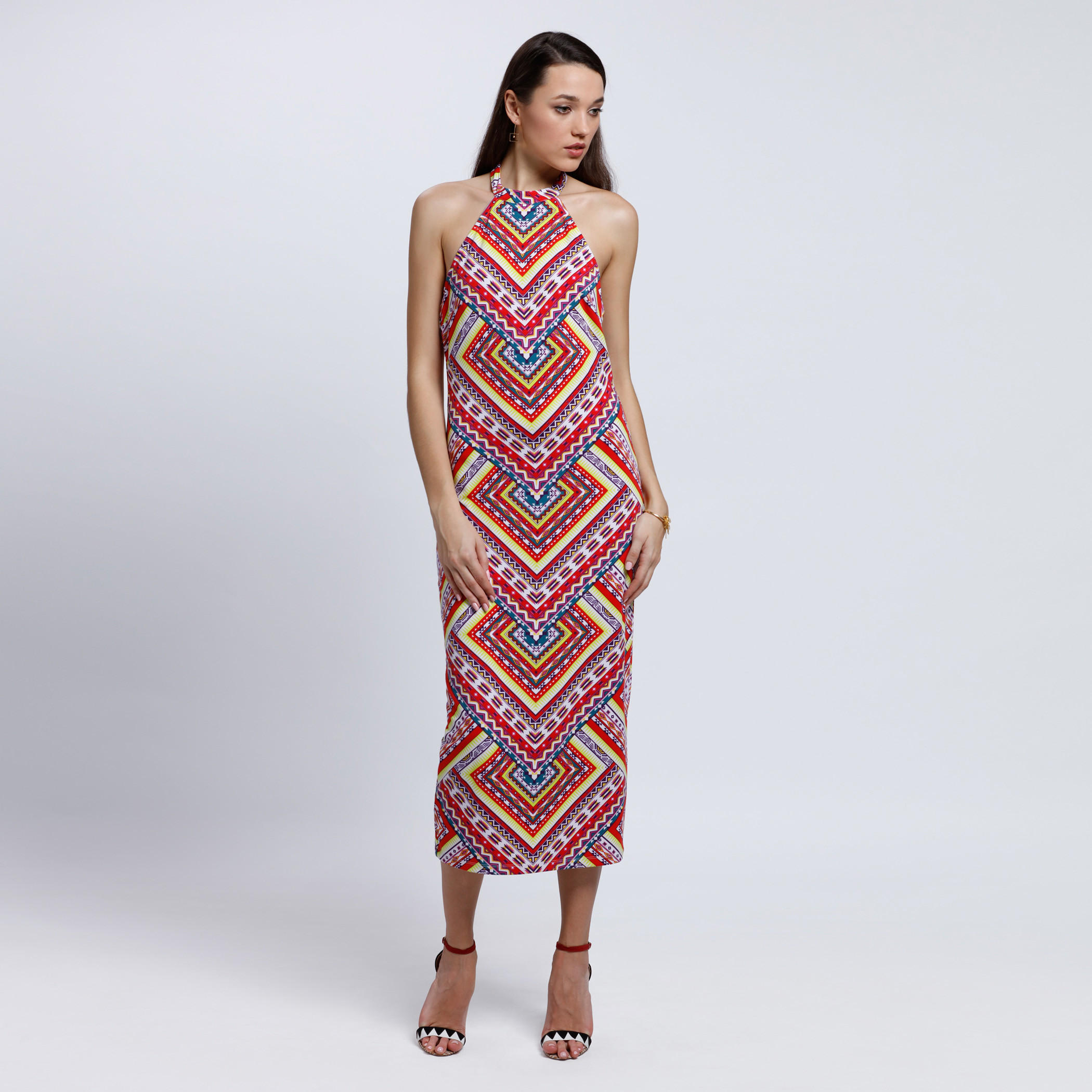 Printed Bodycon Dress with Halter Neck-women-clothing-dresses-image-5