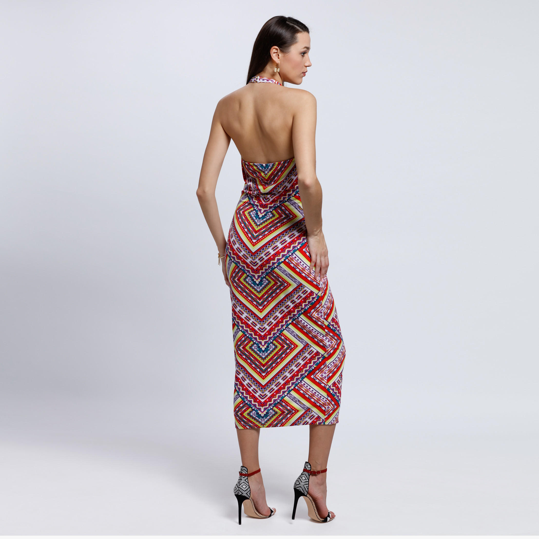 Printed Bodycon Dress with Halter Neck-women-clothing-dresses-image-4