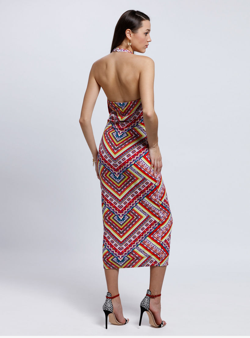 Printed Bodycon Dress with Halter Neck-women-clothing-dresses-image-4