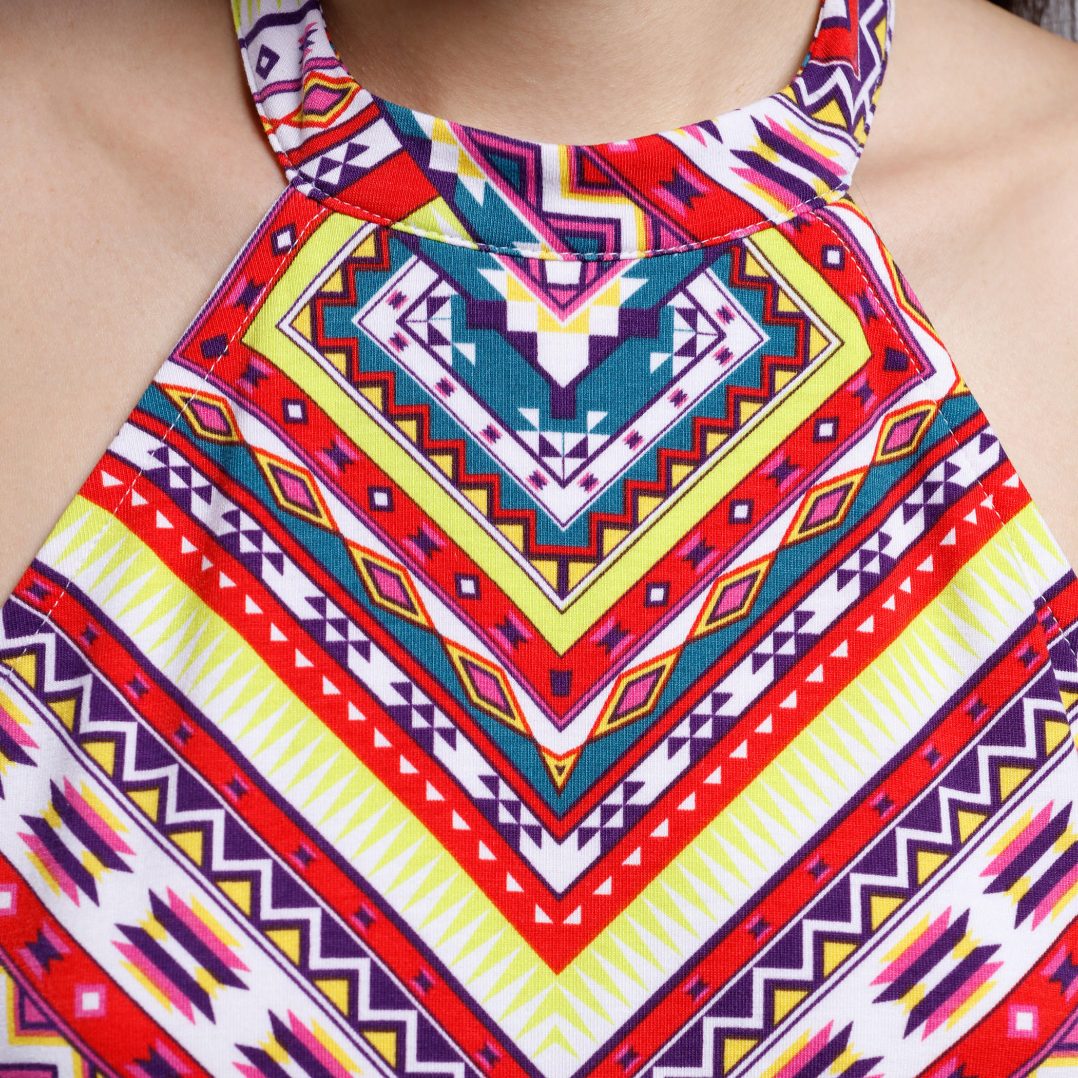 Printed Bodycon Dress with Halter Neck-women-clothing-dresses-image-2