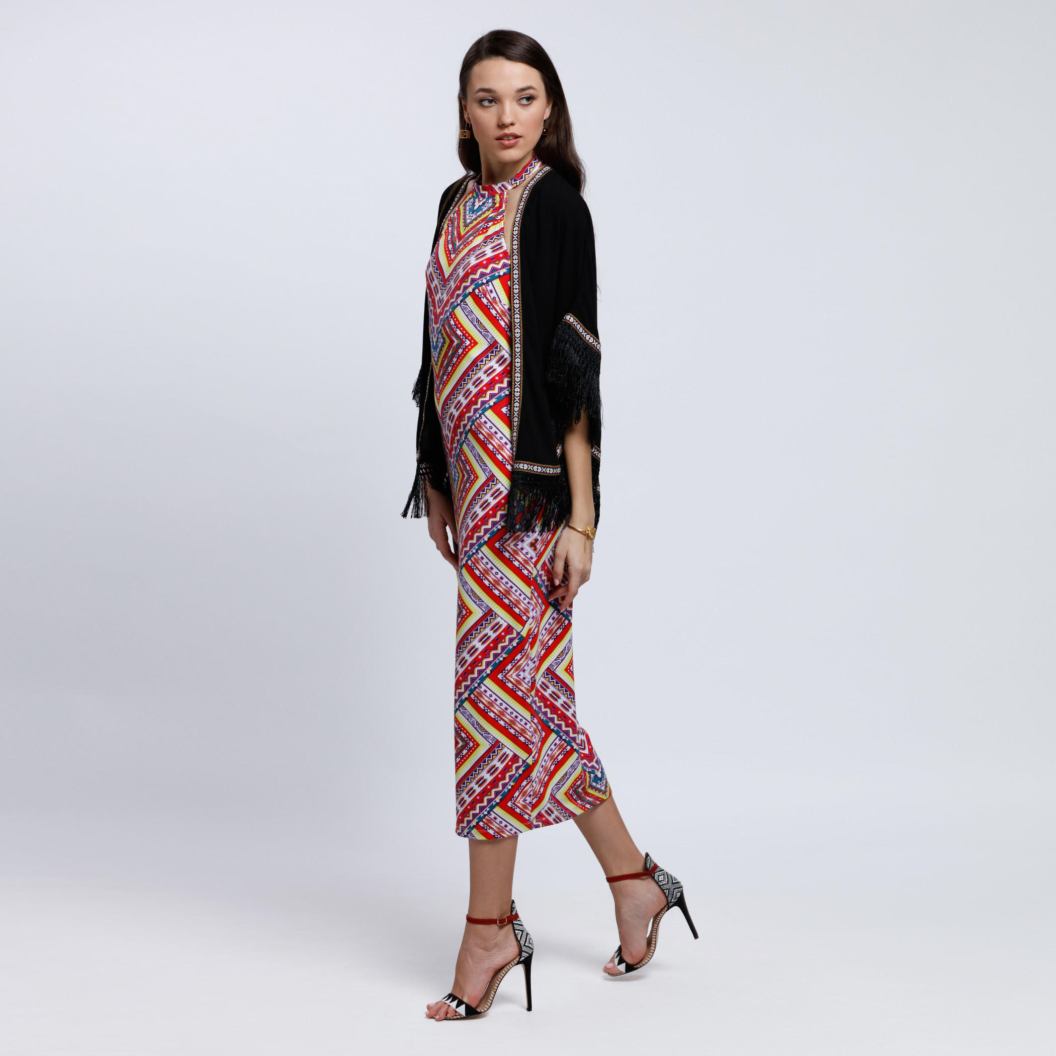 Printed Bodycon Dress with Halter Neck-women-clothing-dresses-image-1