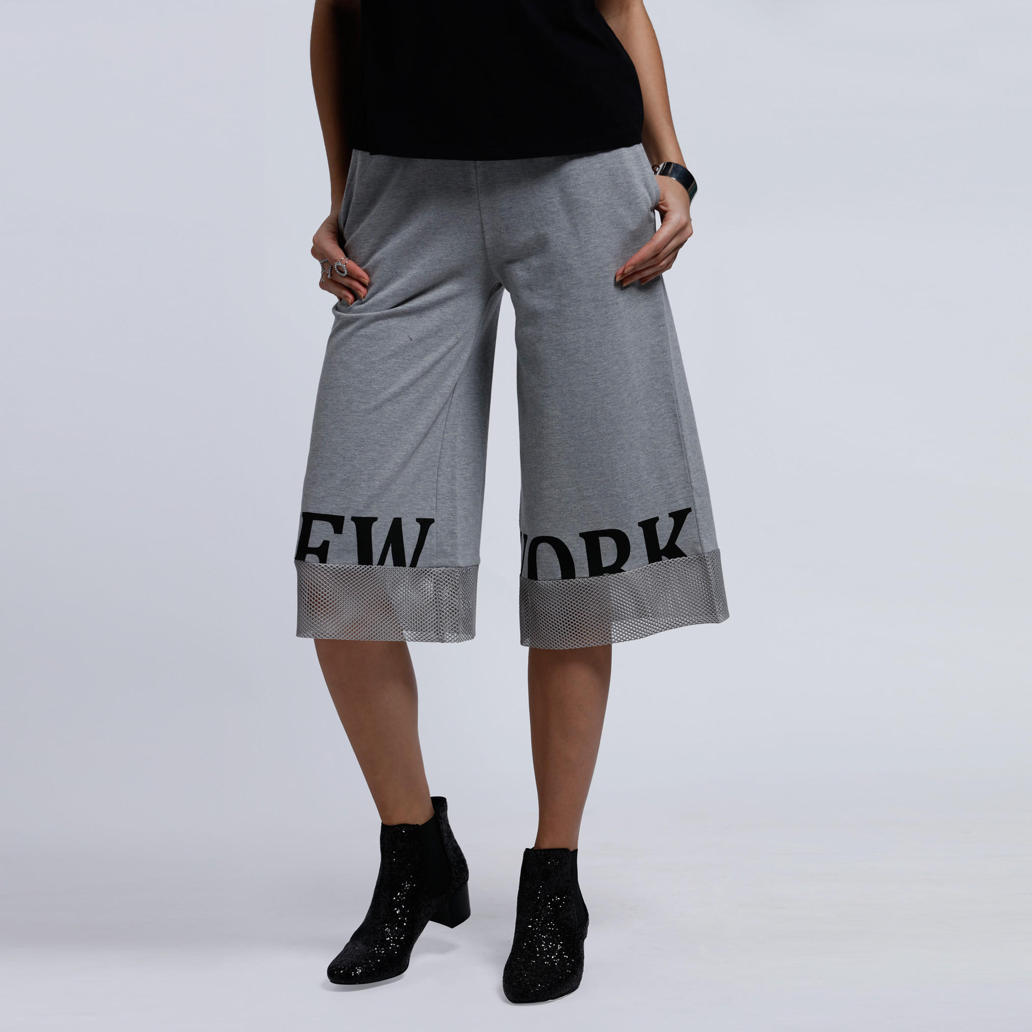 Printed Culottes with Mesh Panels-women-clothing-bottoms-trousers-image-1