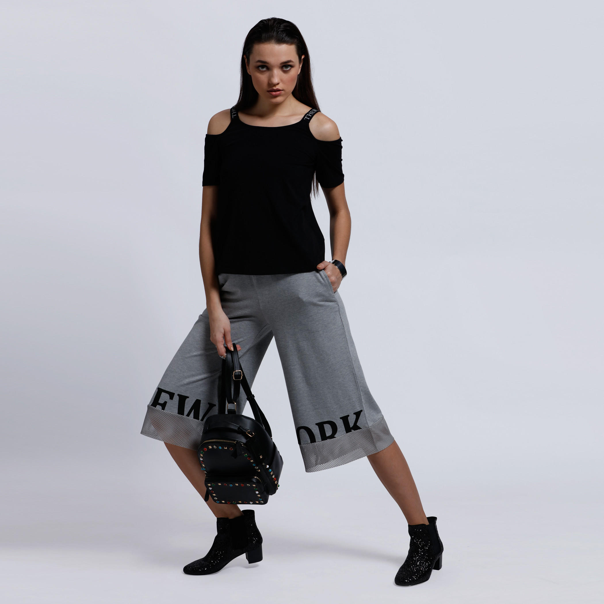 Printed Culottes with Mesh Panels-women-clothing-bottoms-trousers-image-1