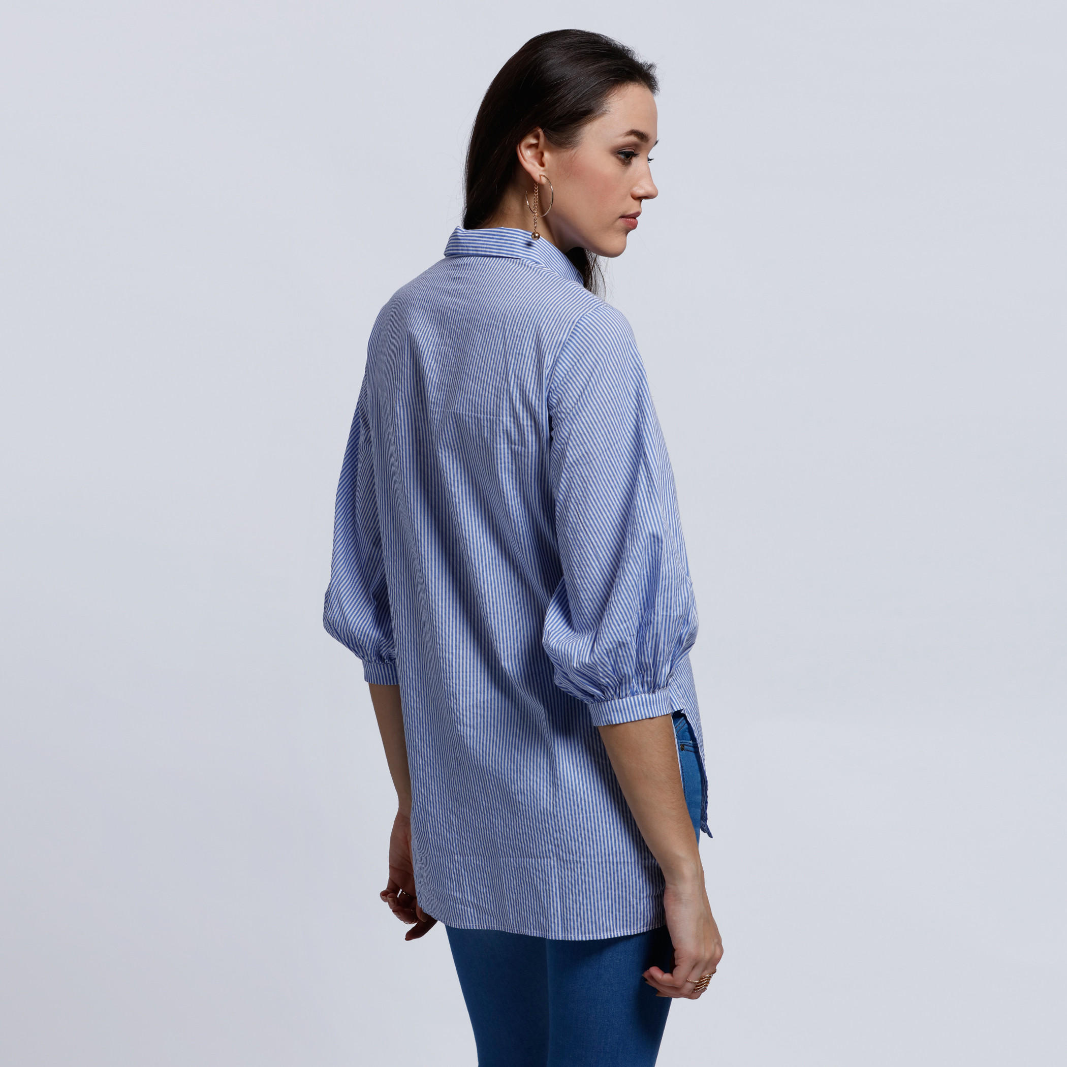 Striped Shirt with Complete Placket-women-clothing-shirtsandblouses-blouses-image-2