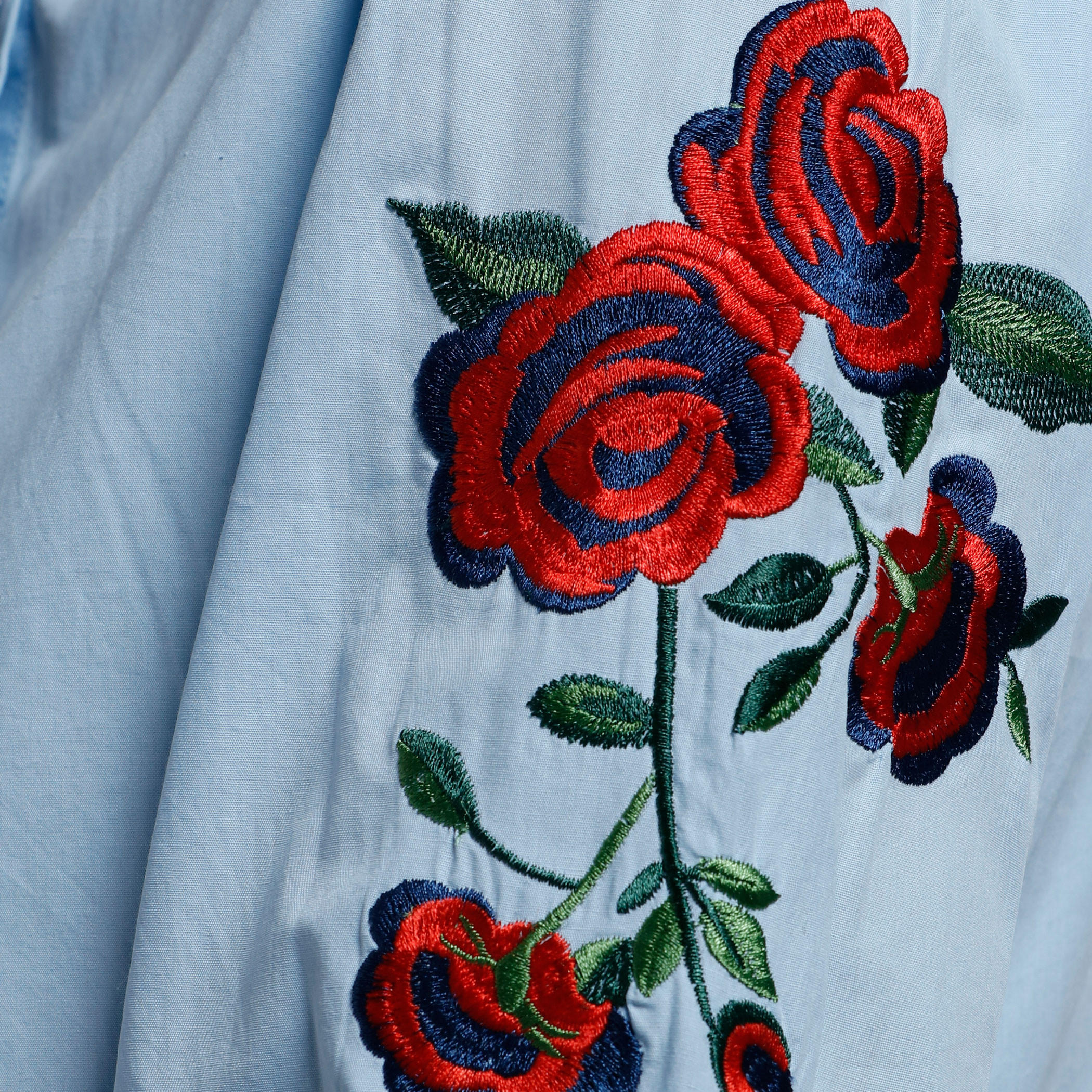 Embroidered Shirt with Complete Placket and 3/4 Sleeves-women-clothing-shirtsandblouses-blouses-image-4