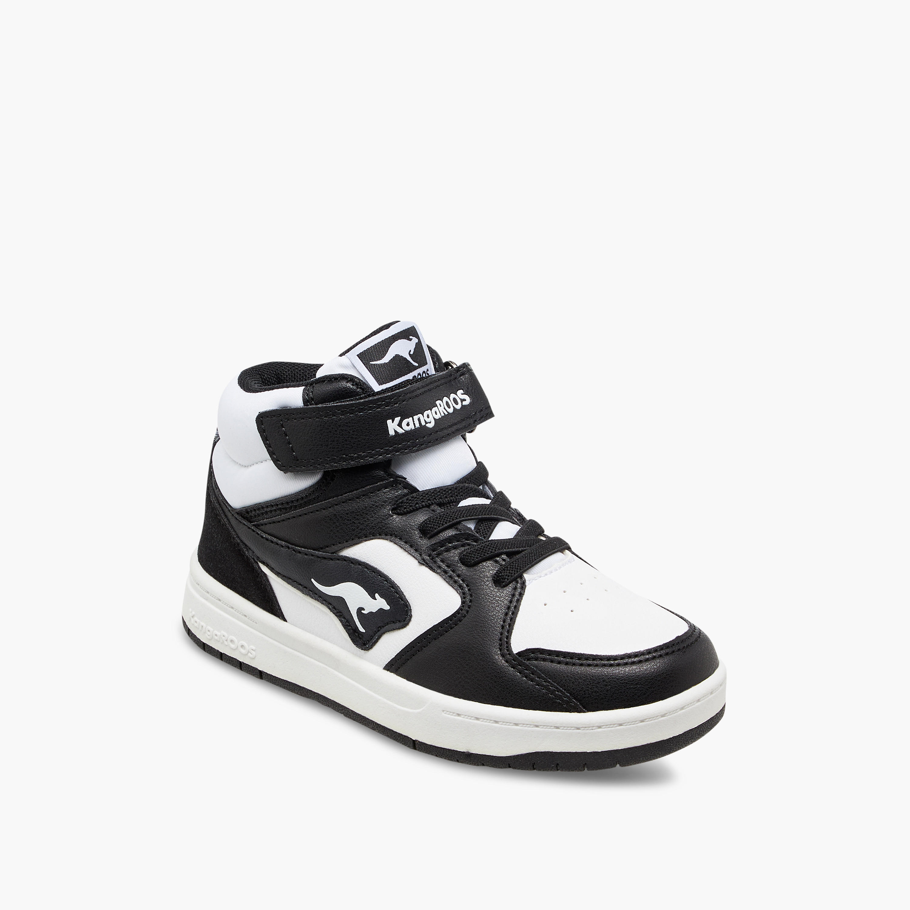 KangaROOS Boys' Colourblock High Top Sneakers with Hook and Loop Closure-boys-shoes-sneakers-image-2