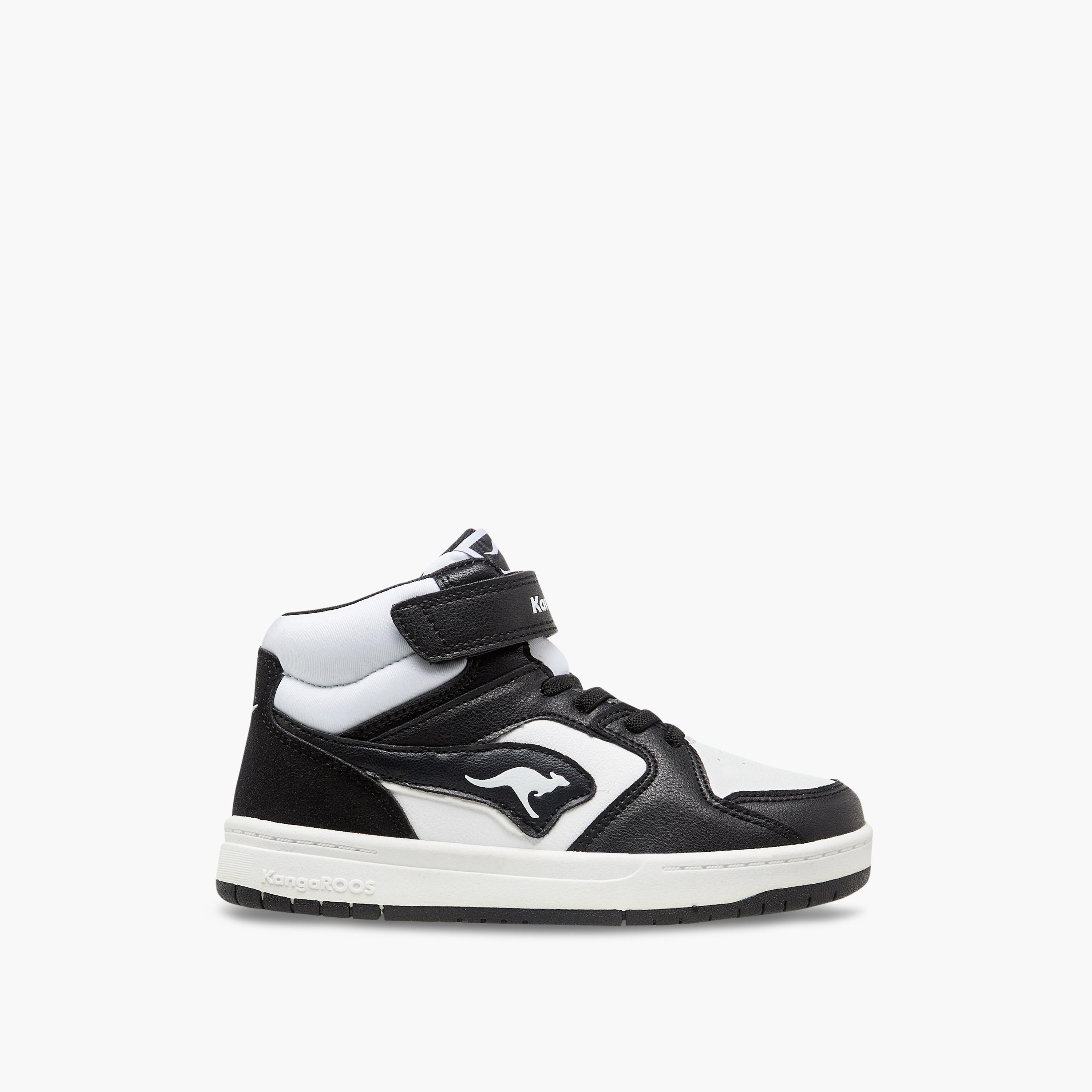 KangaROOS Boys' Colourblock High Top Sneakers with Hook and Loop Closure-boys-shoes-sneakers-image-3