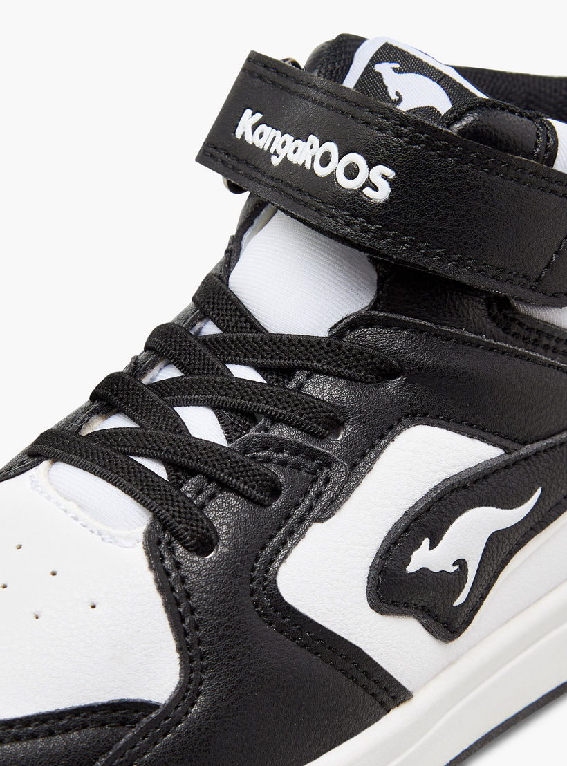 KangaROOS Boys' Colourblock High Top Sneakers with Hook and Loop Closure-boys-shoes-sneakers-image-4