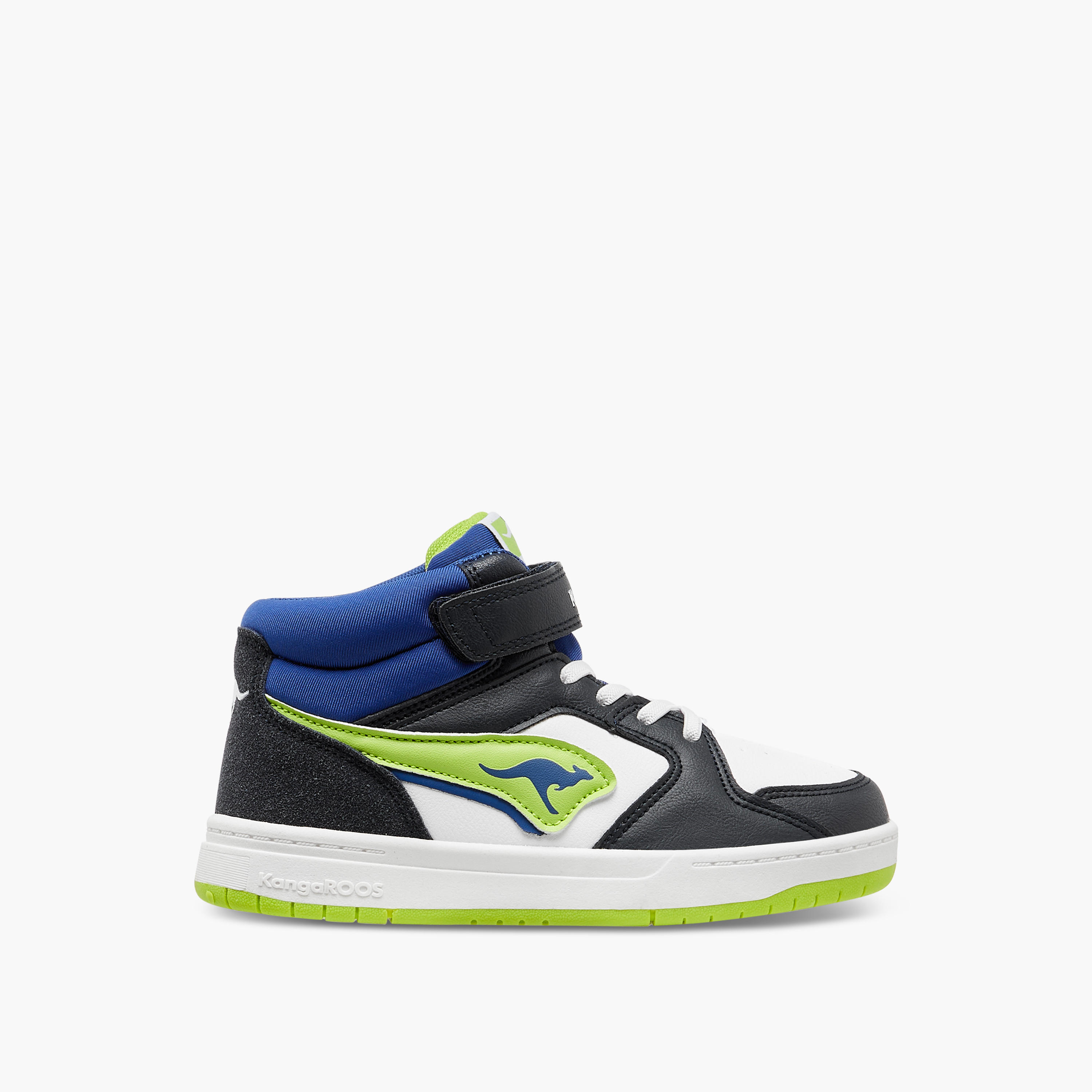 KangaROOS Boys' Colourblock High Top Sneakers with Hook and Loop Closure-boys-shoes-sneakers-image-3