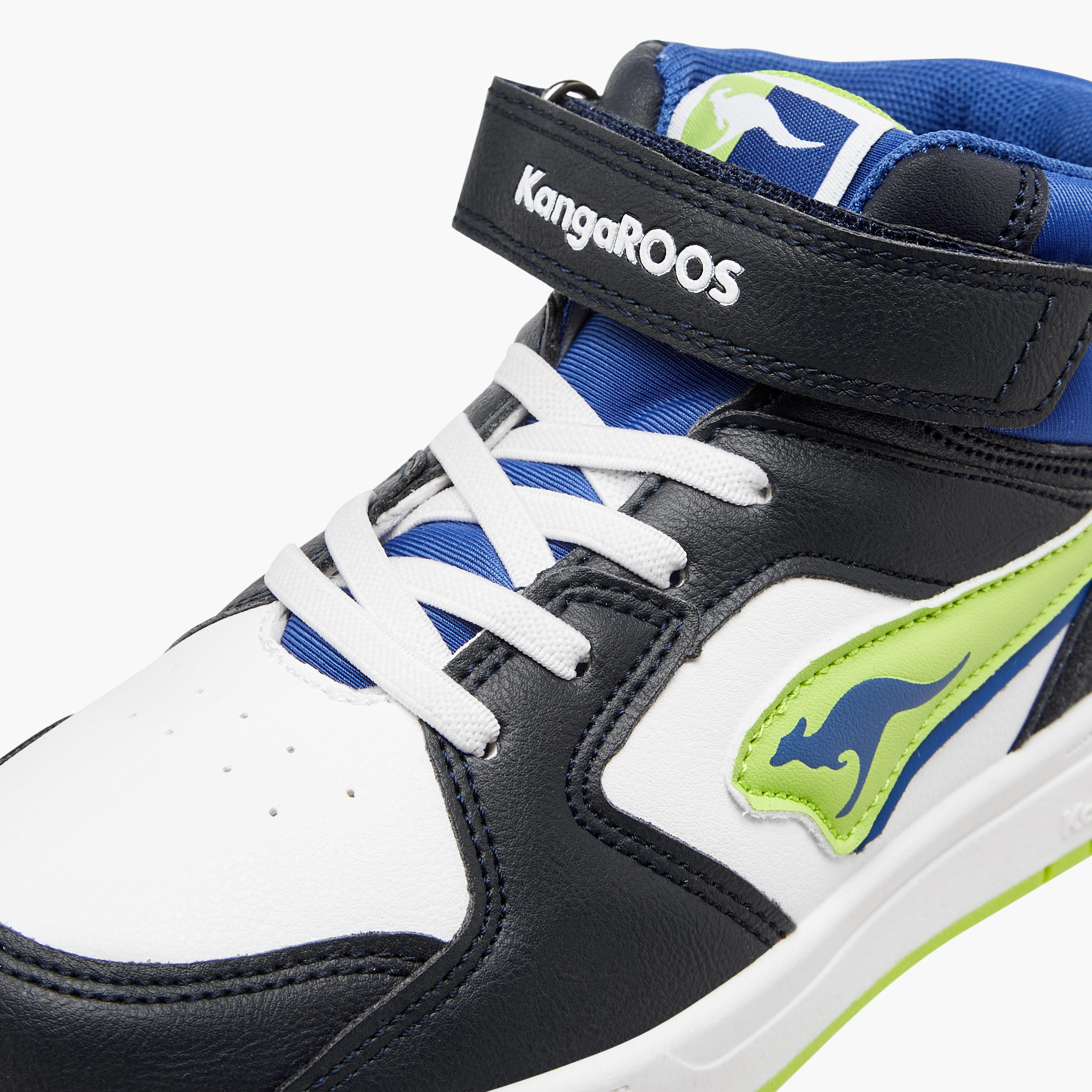 KangaROOS Boys' Colourblock High Top Sneakers with Hook and Loop Closure-boys-shoes-sneakers-image-4