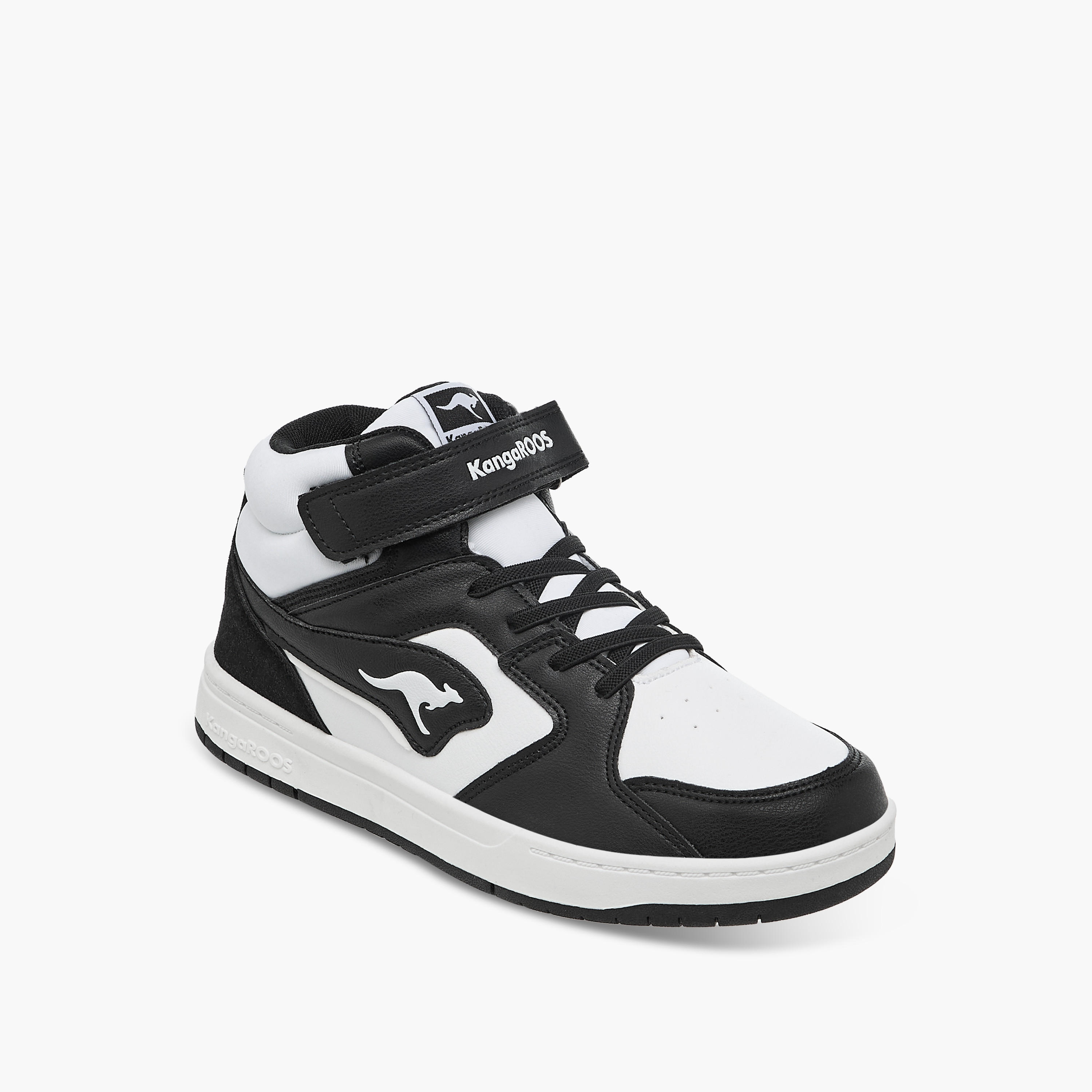 KangaROOS Women's Colourblock High Top Sneakers with Hook and Loop Closure-women-shoes-sneakers-image-2