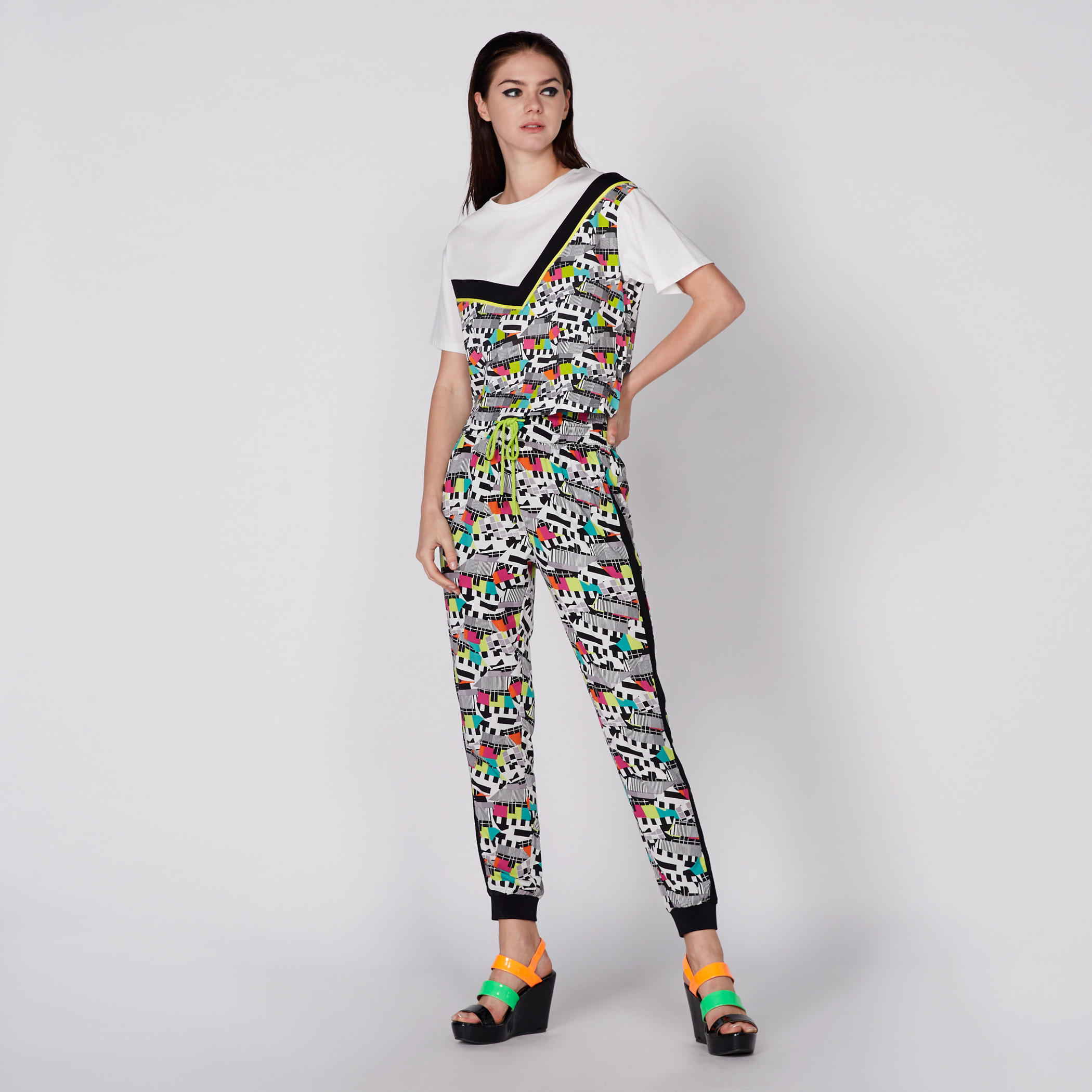 Printed Top with Round Neck and Short Sleeves-women-clothing-shirtsandblouses-blouses-image-1