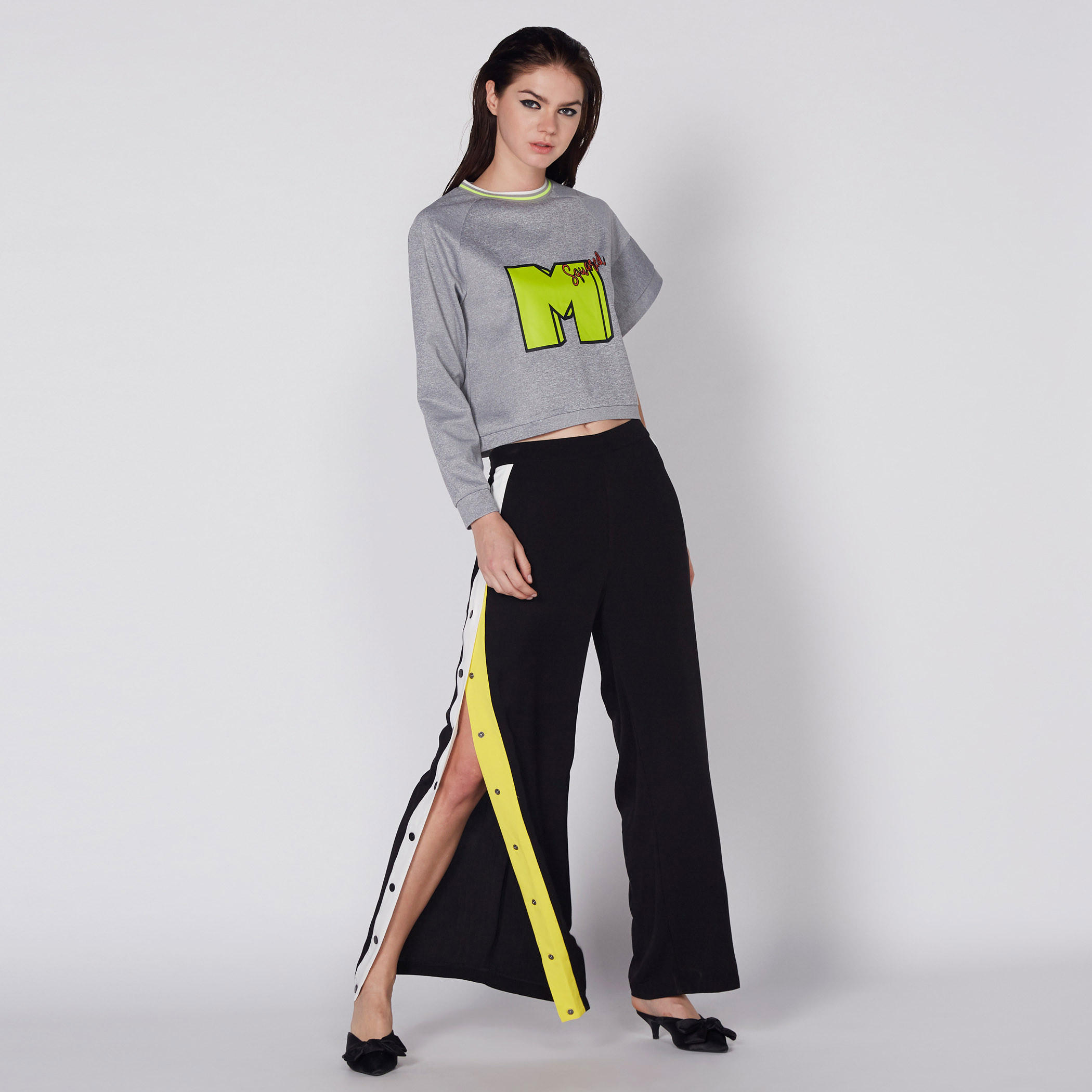 بنطال رياضي طويل بخصر مطّاطي بجانب مغاير-women-clothing-bottoms-trousers-image-2