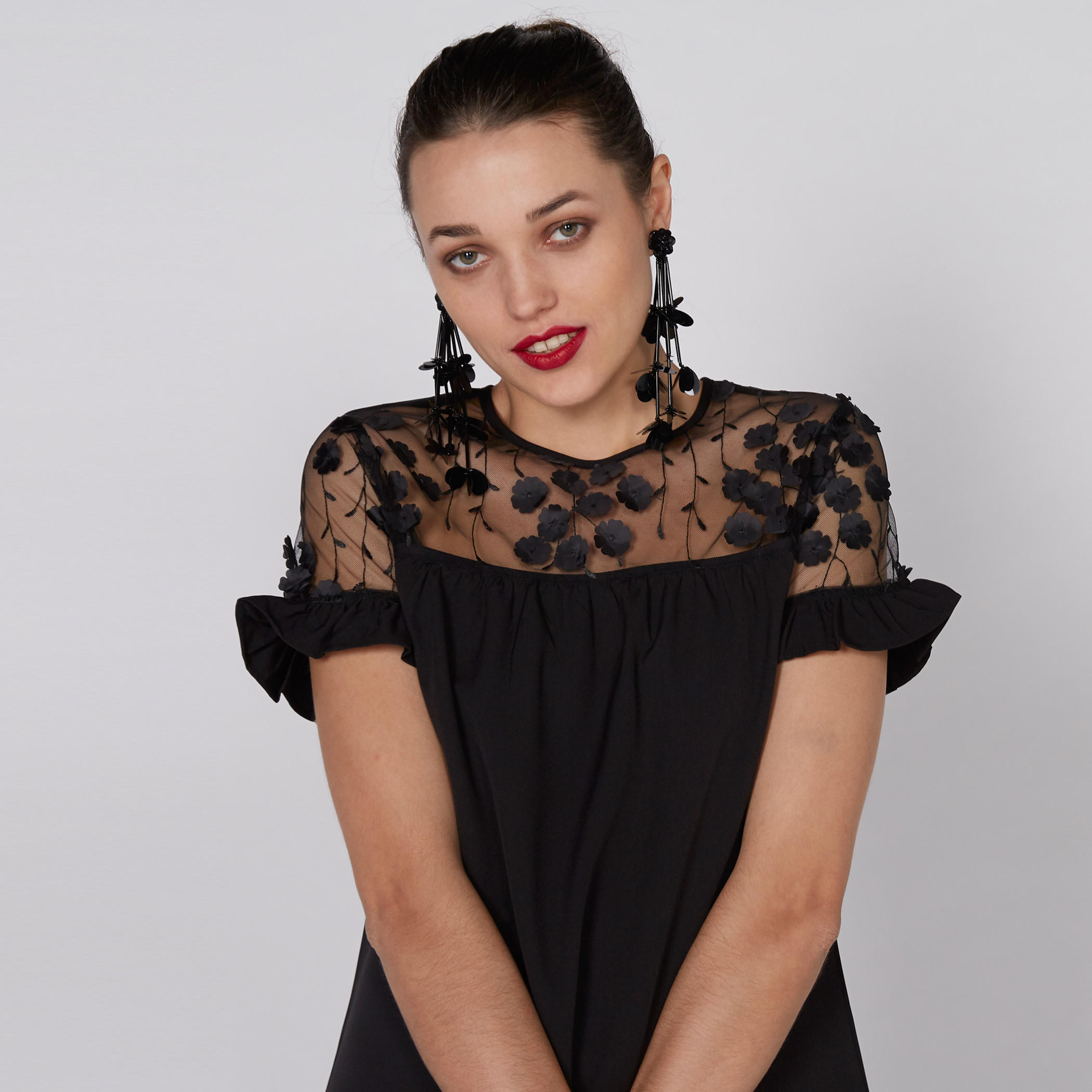 فستان بتفاصيل دانتيل ومشبك إغلاق-women-clothing-dresses-image-2