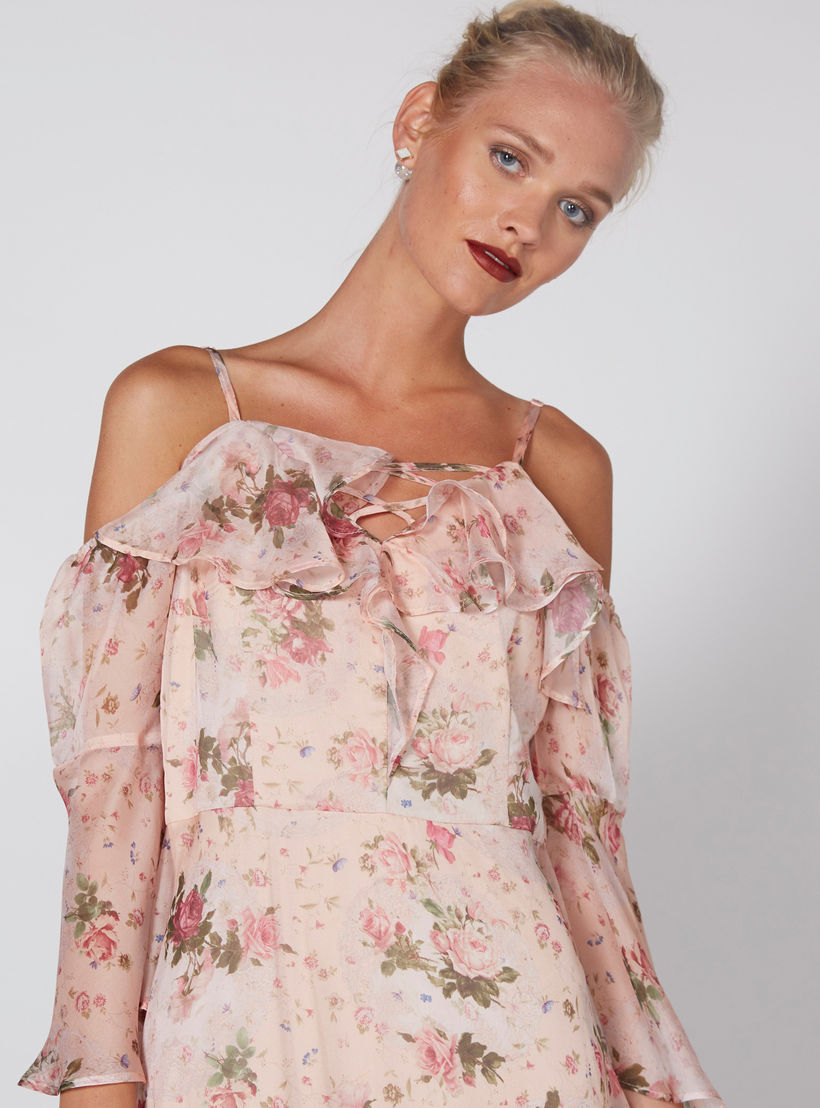 فستان طويل بأكمام طويلة وتفاصيل كشكش وطبعات-women-clothing-dresses-image-2
