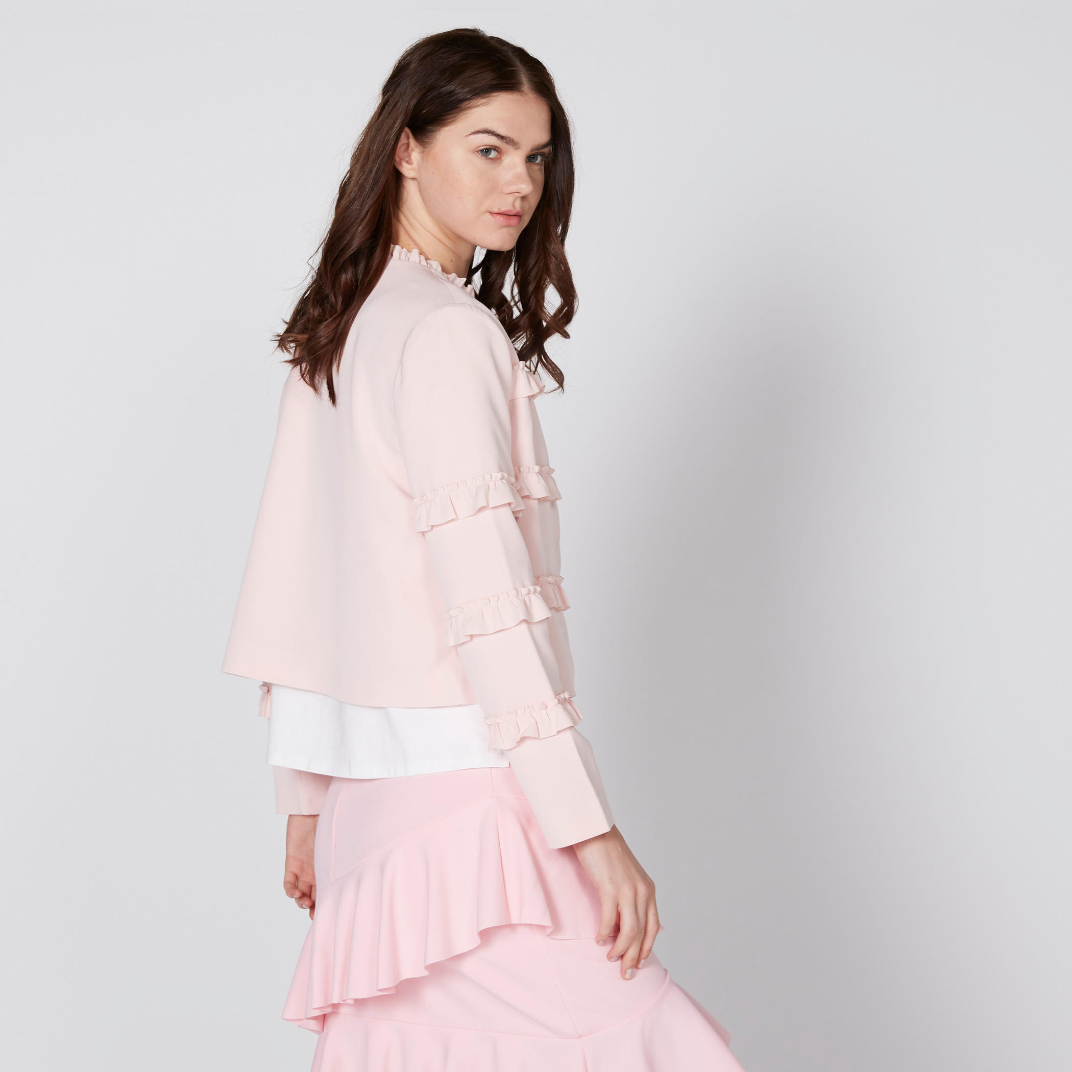 Open Front Jacket with Long Sleeves and Ruffle Detail-women-winterwear-coatsandjackets-jackets-image-3