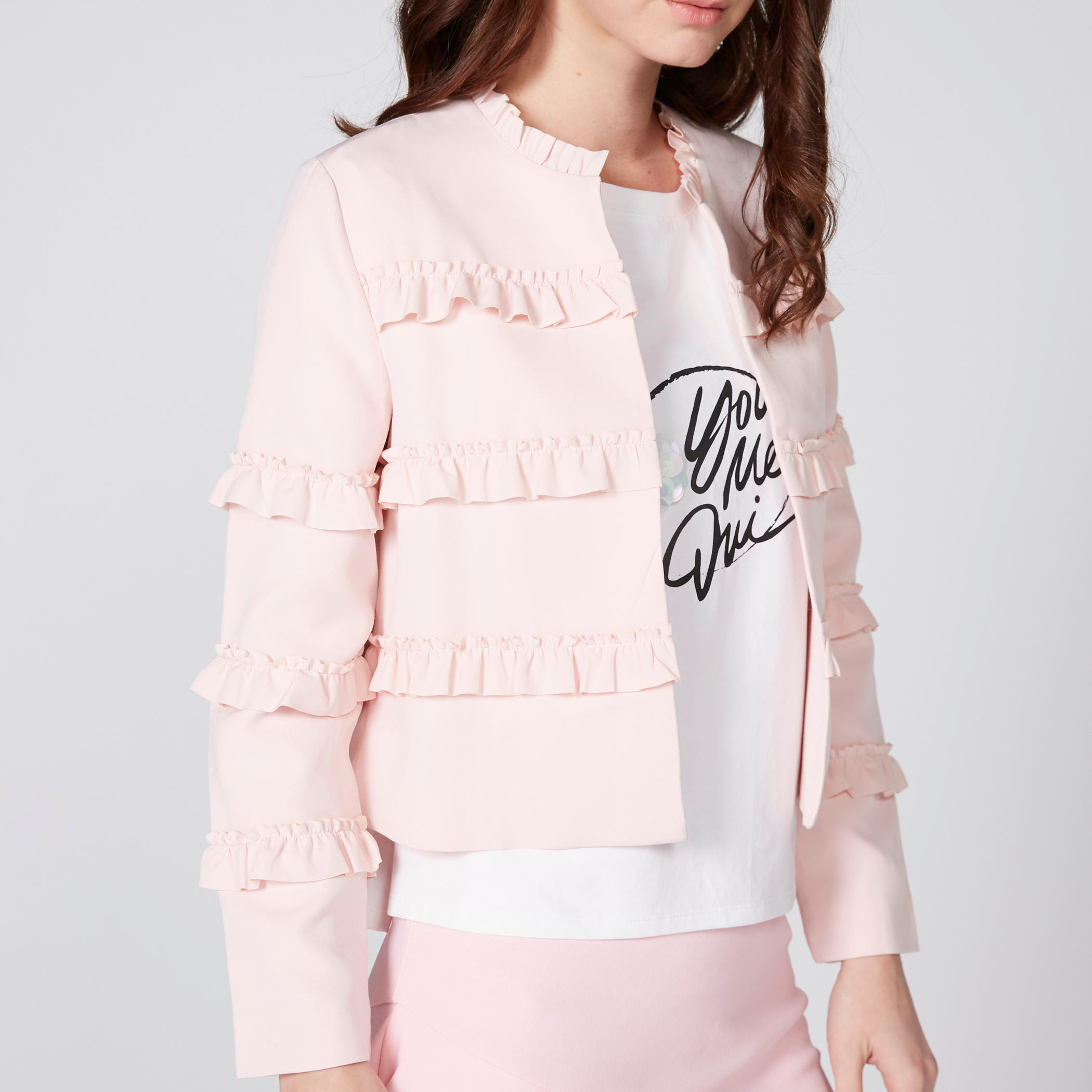 Open Front Jacket with Long Sleeves and Ruffle Detail-women-winterwear-coatsandjackets-jackets-image-4