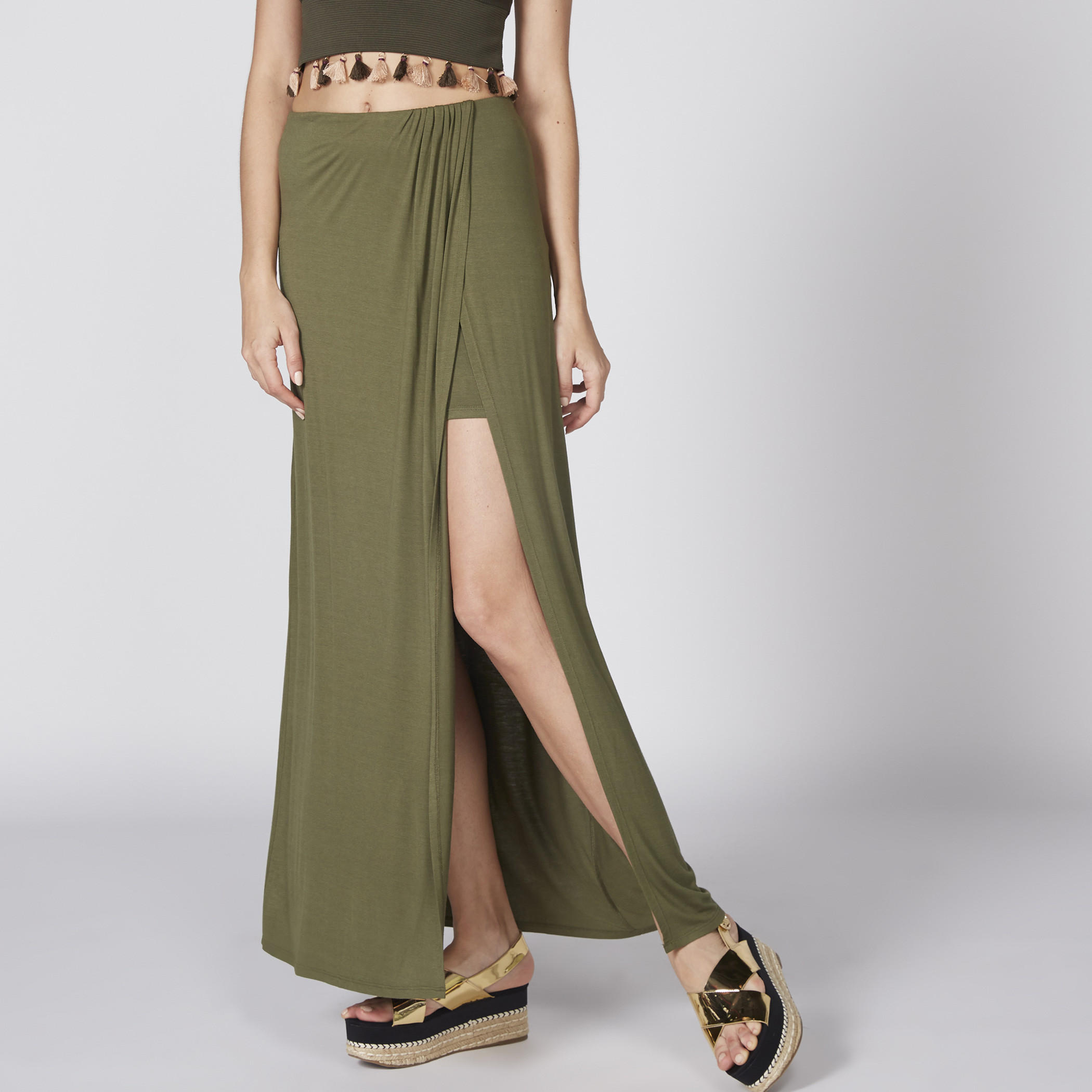 Wrap Maxi Skirt with Elasticised Waistband-women-clothing-bottoms-skirts-image-2