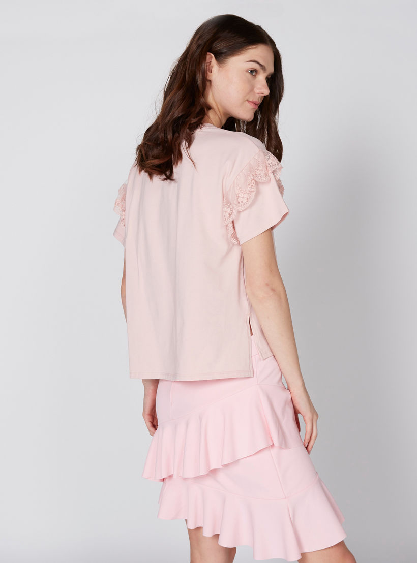 بلوزة بياقة مستديرة وتفاصيل دانتيل وطبعات-women-clothing-shirtsandblouses-blouses-image-3