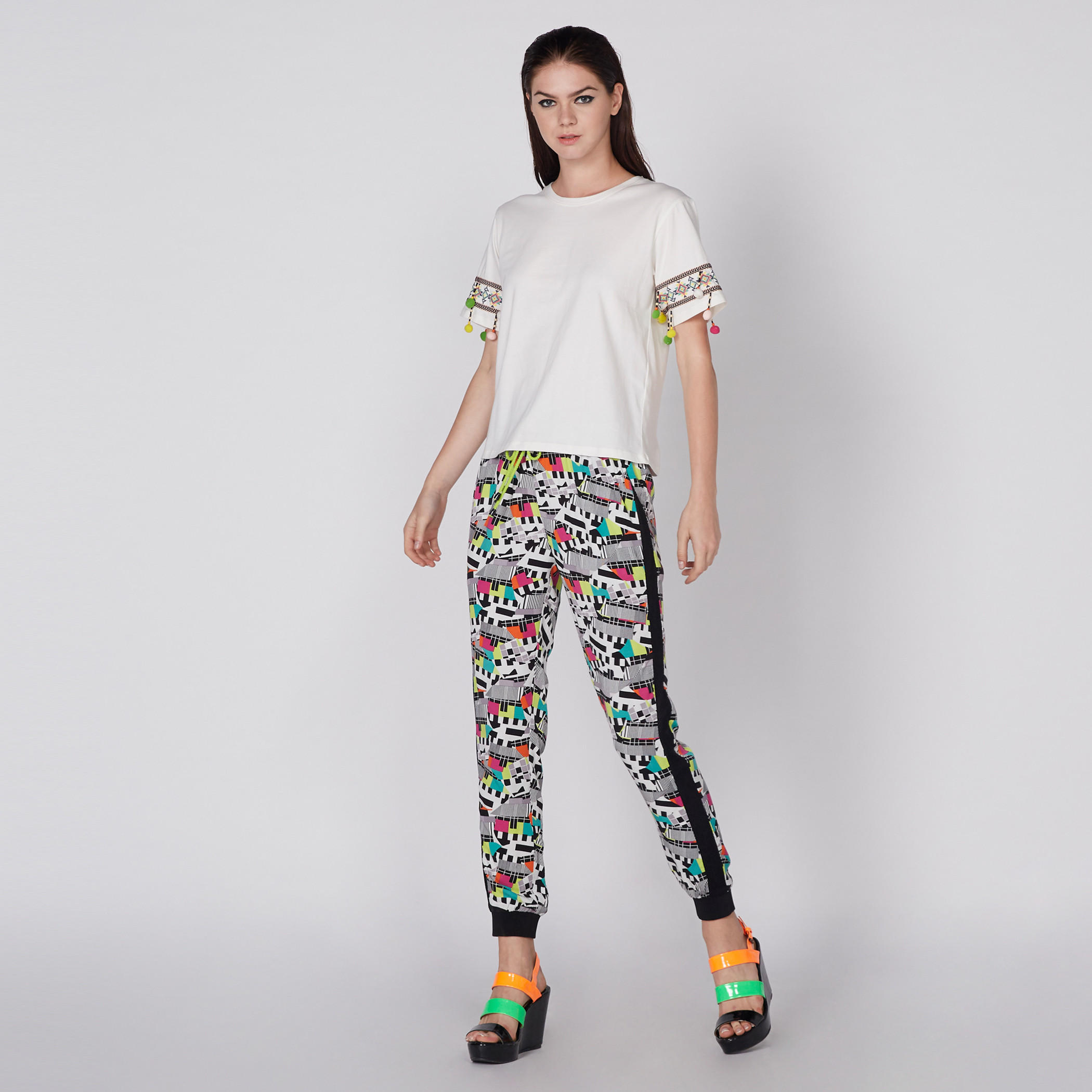 Printed T-Shirt with Round Neck and Short Sleeves-women-clothing-shirtsandblouses-shirts-image-3