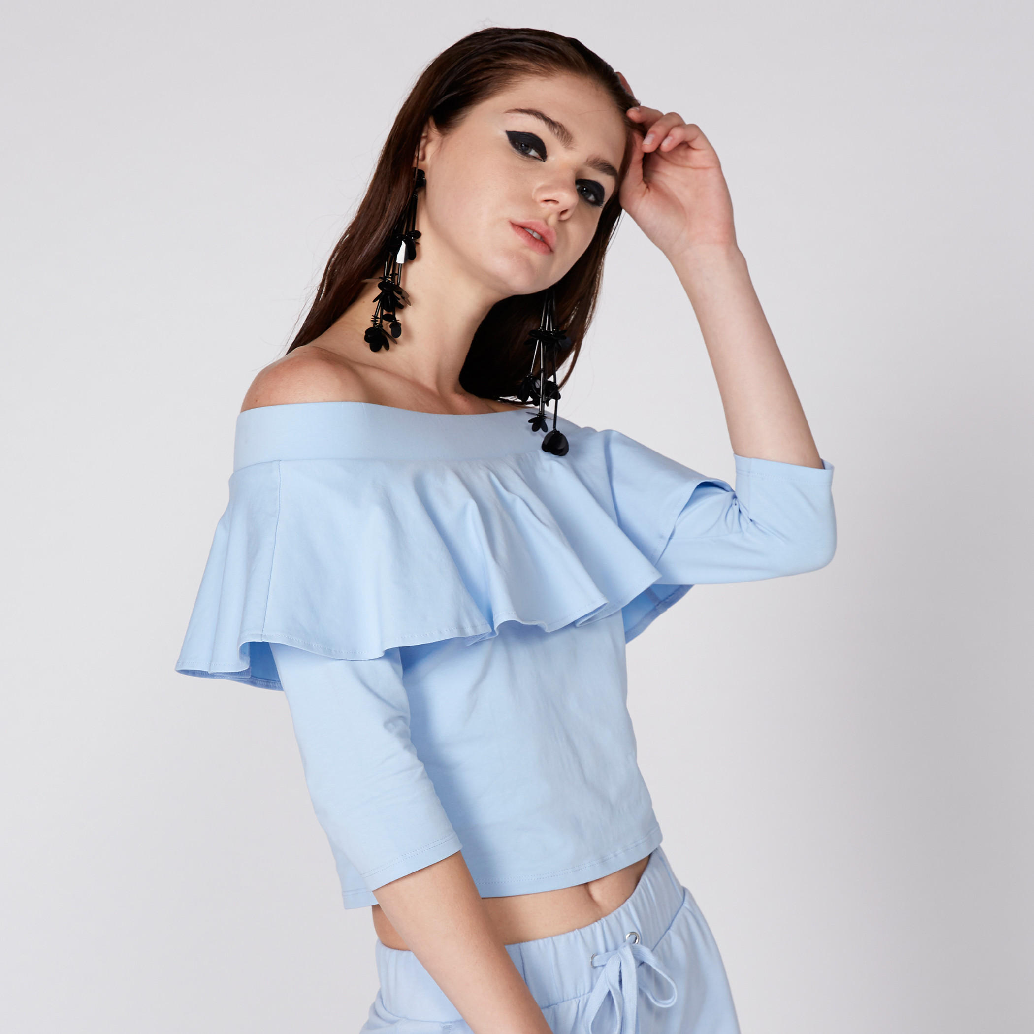 Off Shoulder Top with Frill Detail-women-clothing-shirtsandblouses-blouses-image-1