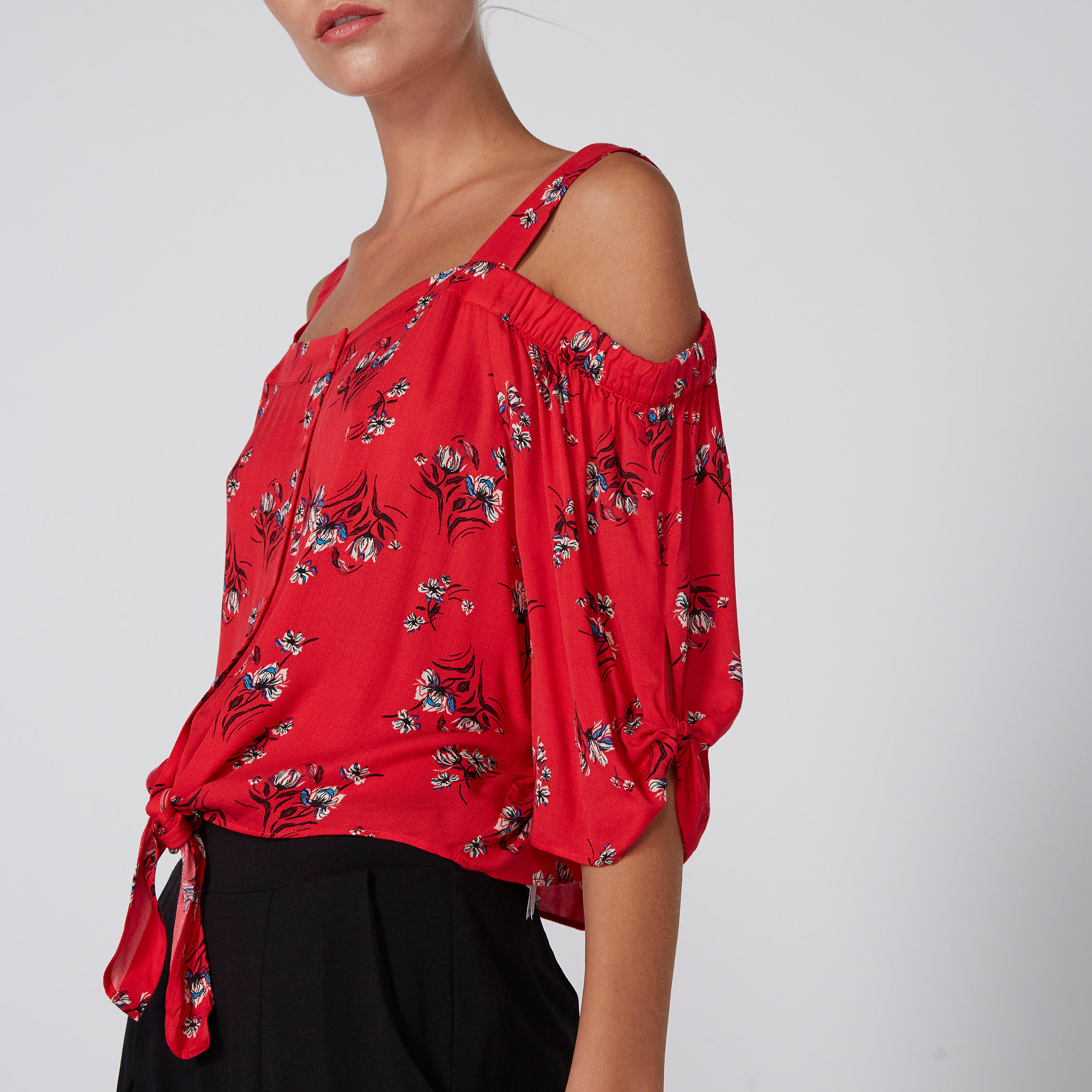 بلوزة مكشوفة الأكتاف برباط وطبعات-women-clothing-shirtsandblouses-blouses-image-2