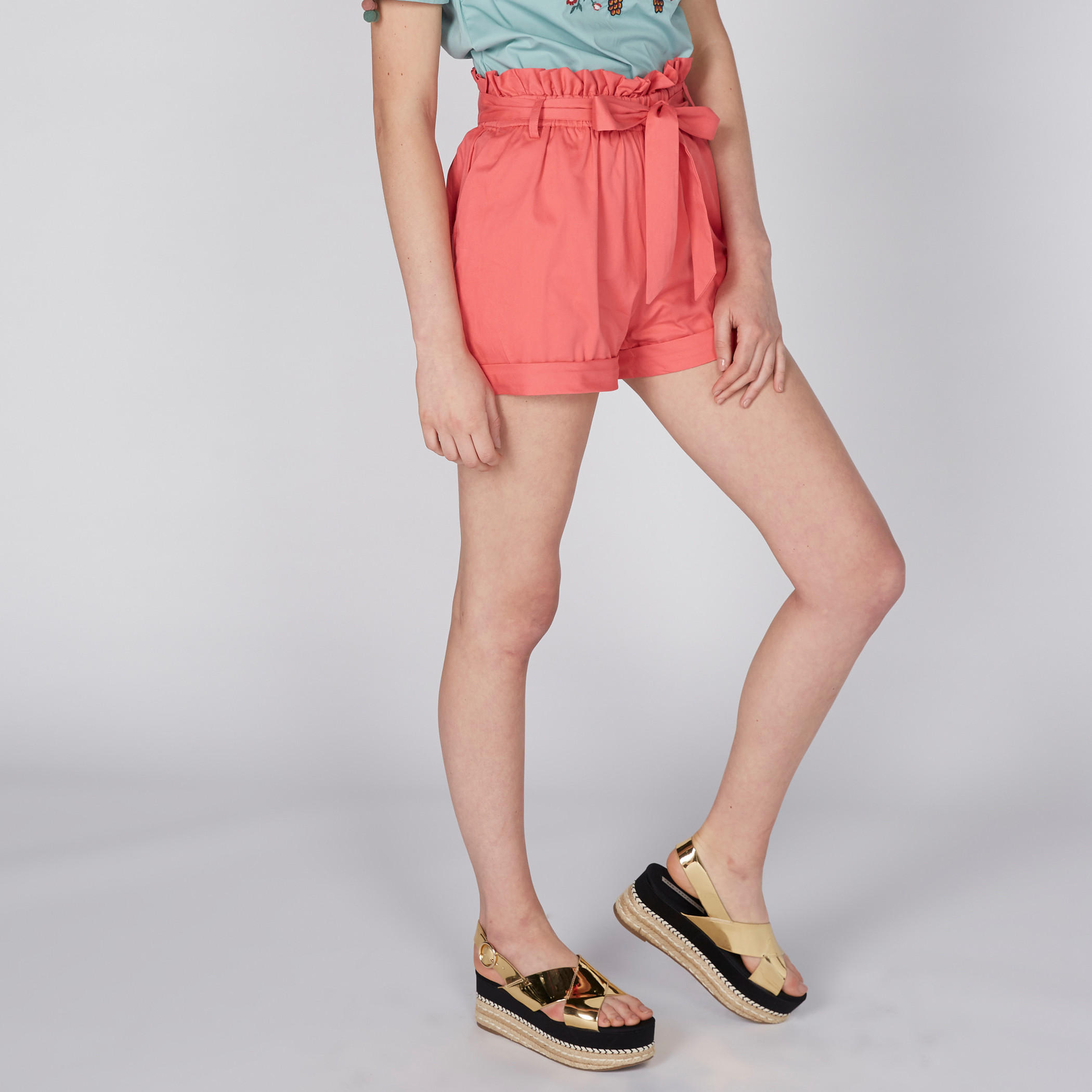 Pocket Detail Shorts with Tie-Up Belt-women-clothing-bottoms-shorts-image-4