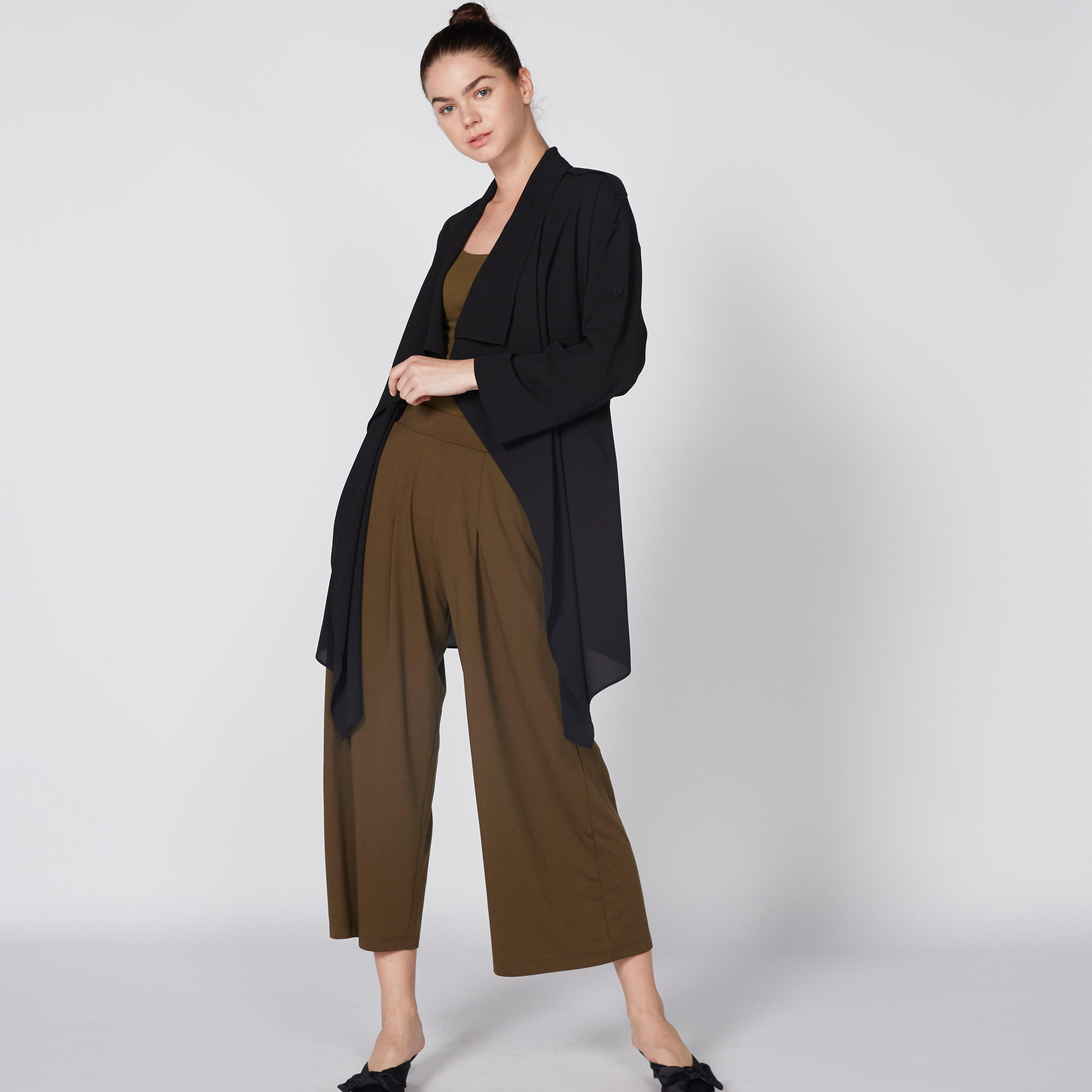 سترة بأكمام طويلة وفتحة أمامية-women-winterwear-cardigansandjumpers-cardigans-image-1