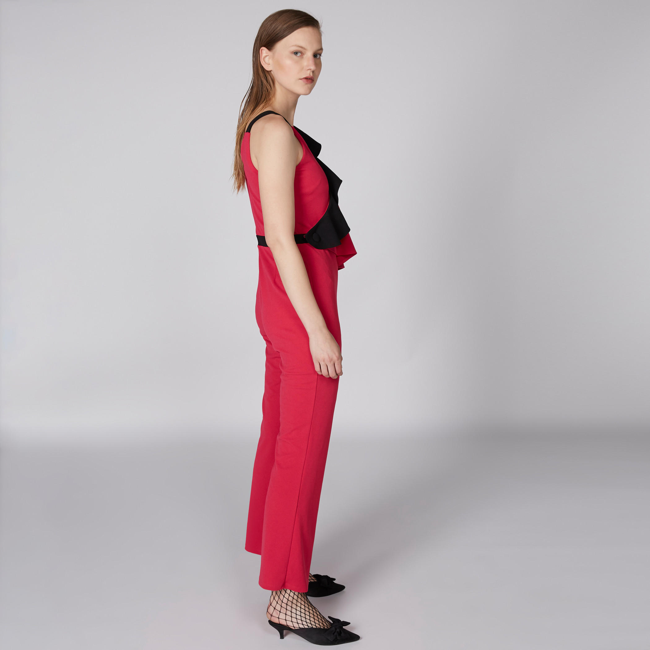 أفرول دون أكمام بتفاصيل كشكش متباينة-women-clothing-jumpsuits-image-2