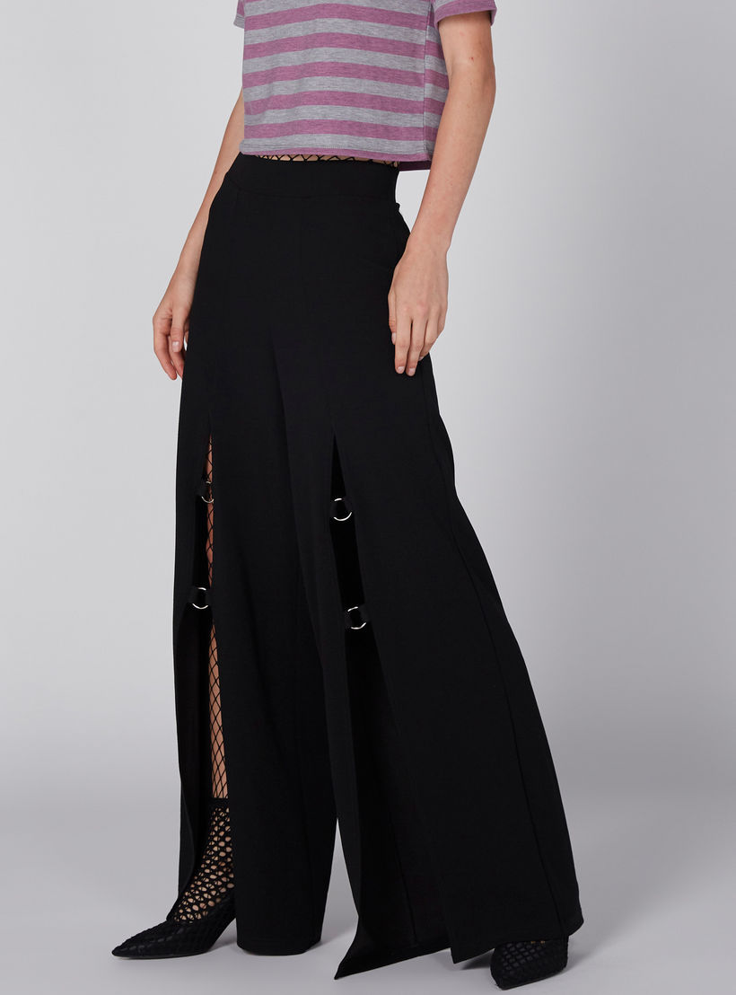بنطال بالازو طويل بفتحة وحلقات-women-clothing-bottoms-trousers-image-1