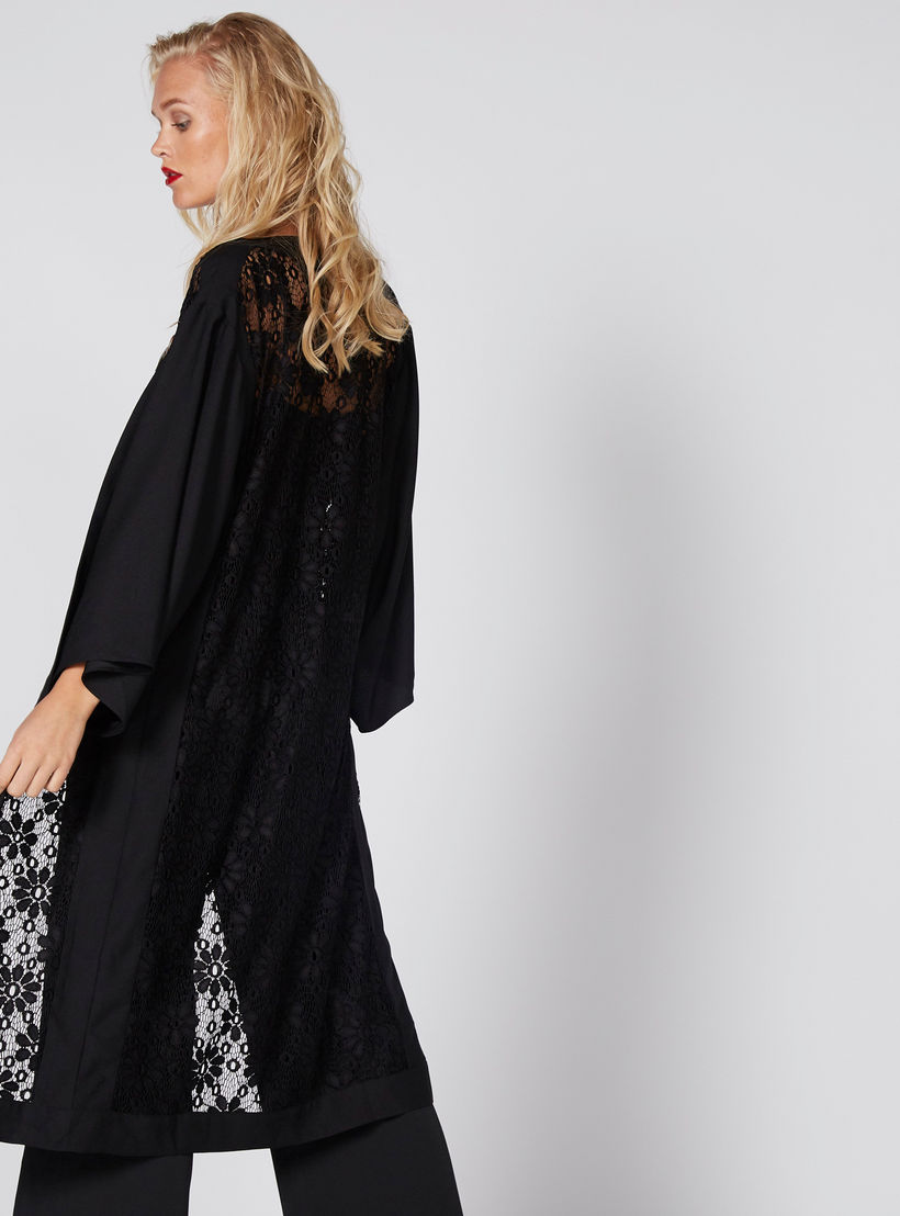 سترة مفتوحة من الأمام بأكمام طويلة وتفاصيل دانتيل-women-winterwear-cardigansandjumpers-cardigans-image-3