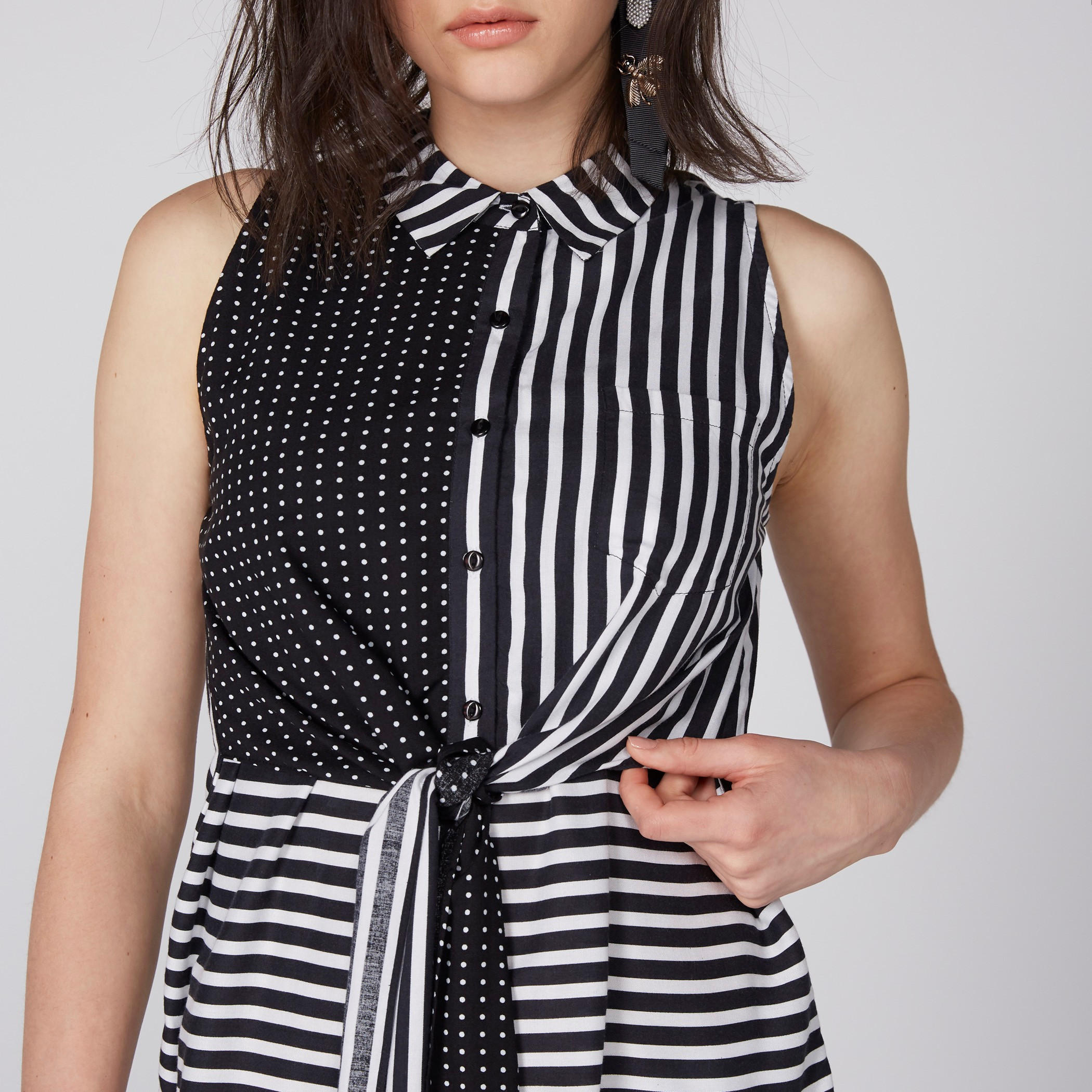 فستان مقلّم دون أكمام برباط-women-clothing-dresses-image-4