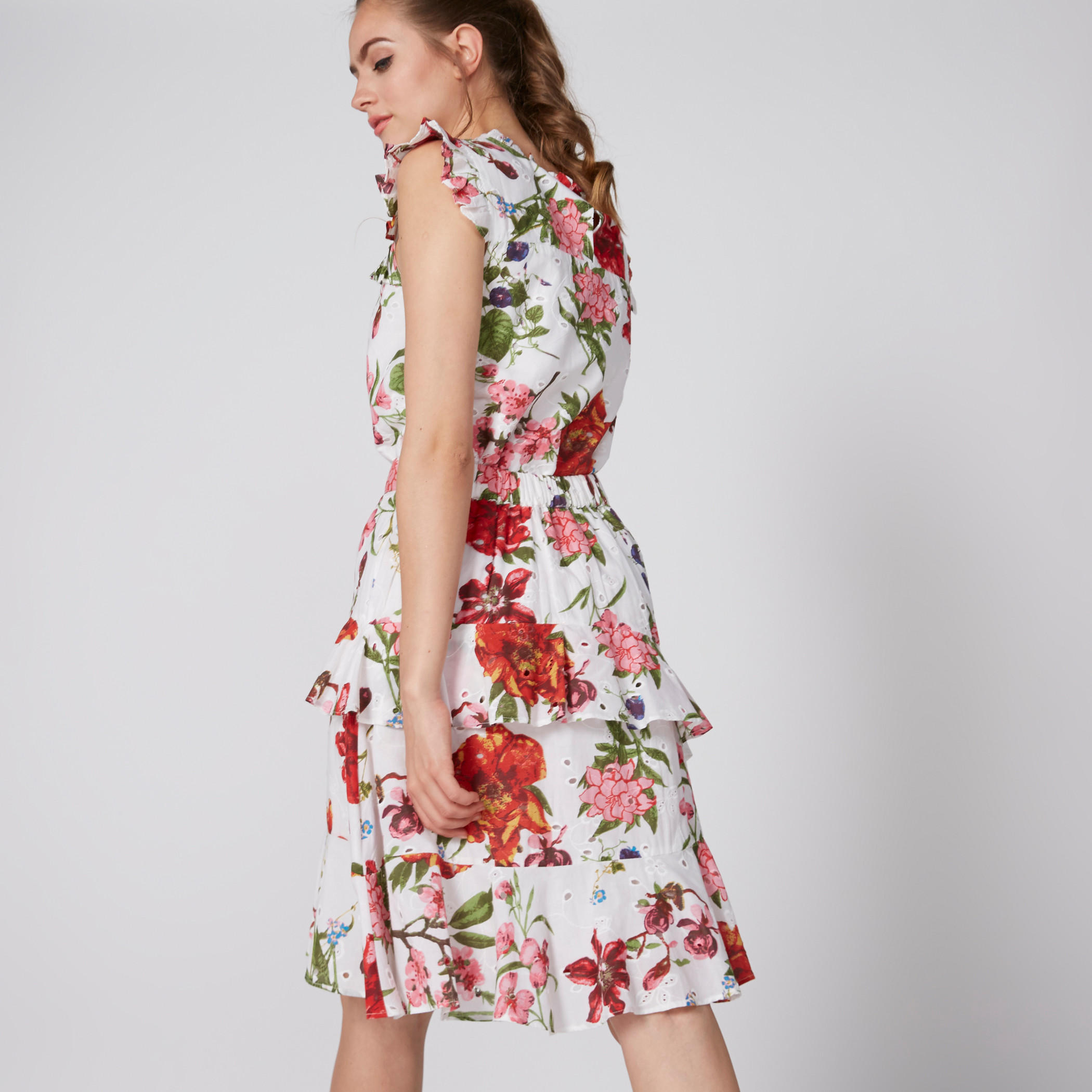تنورة ميدي آيه لاين بطبعات زهرية وخصر مطاطي-women-clothing-bottoms-skirts-image-2