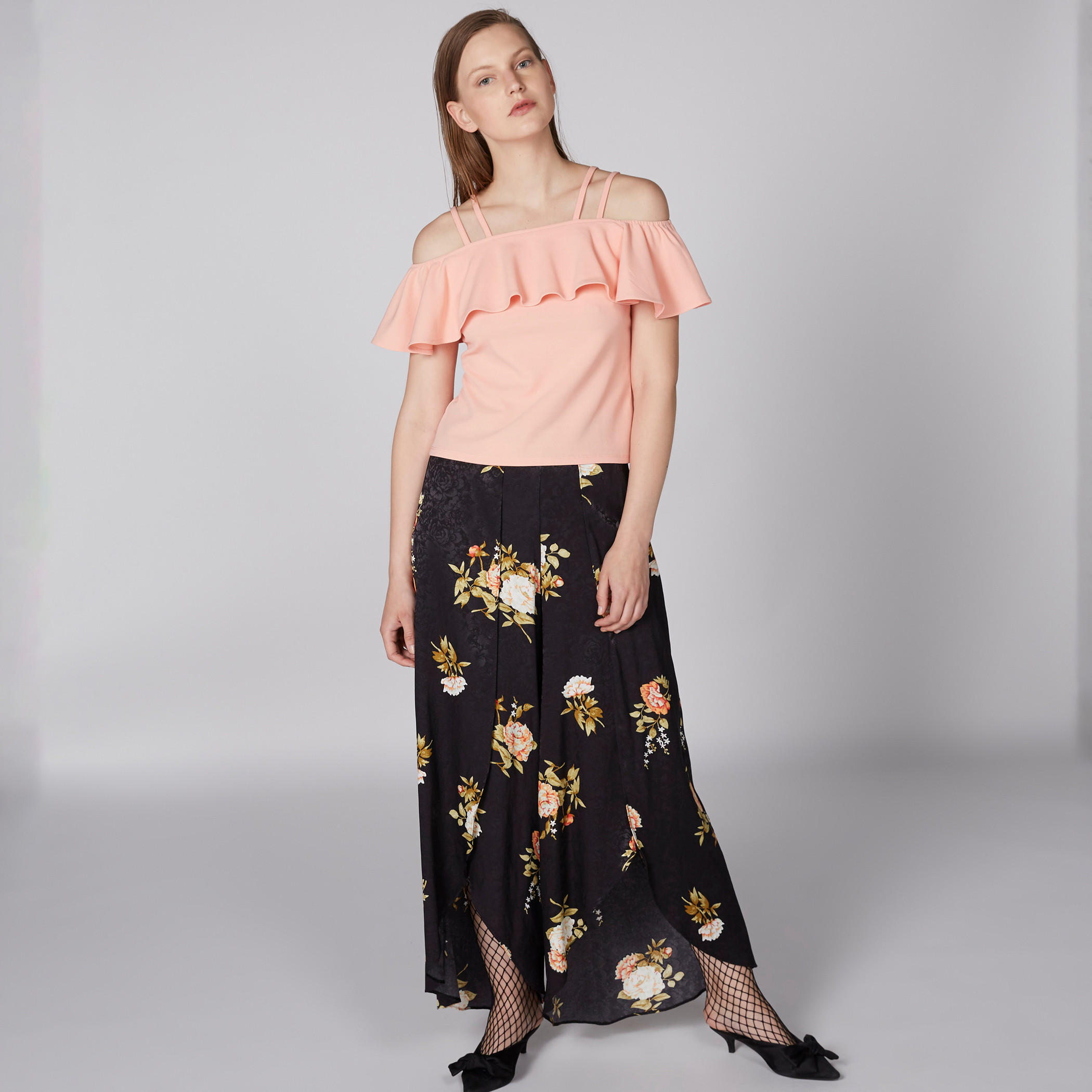 Cold Shoulder Top with Ruffle Detail-women-clothing-shirtsandblouses-blouses-image-4
