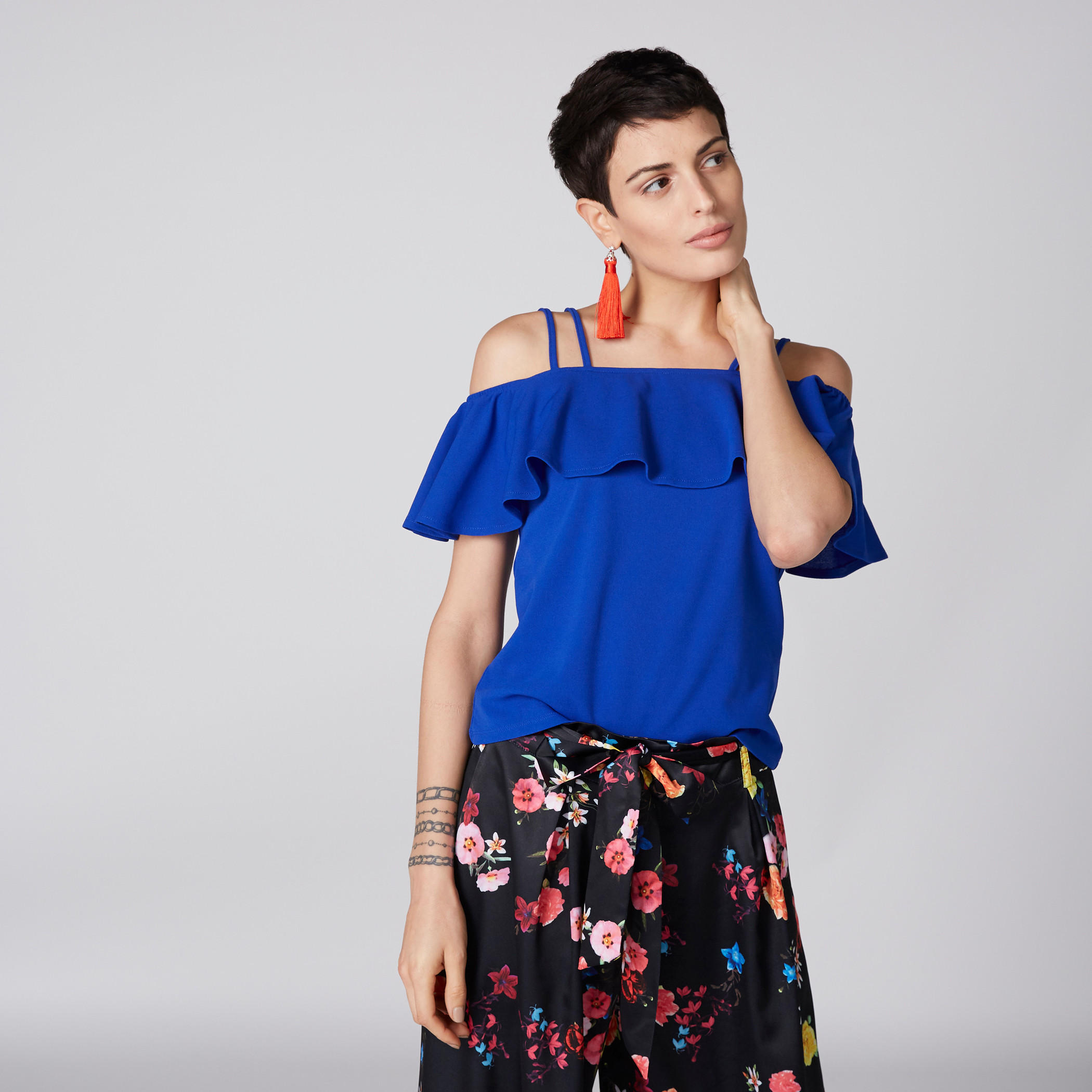 Ruffle Detail Top with Spaghetti Straps-women-clothing-shirtsandblouses-blouses-image-3