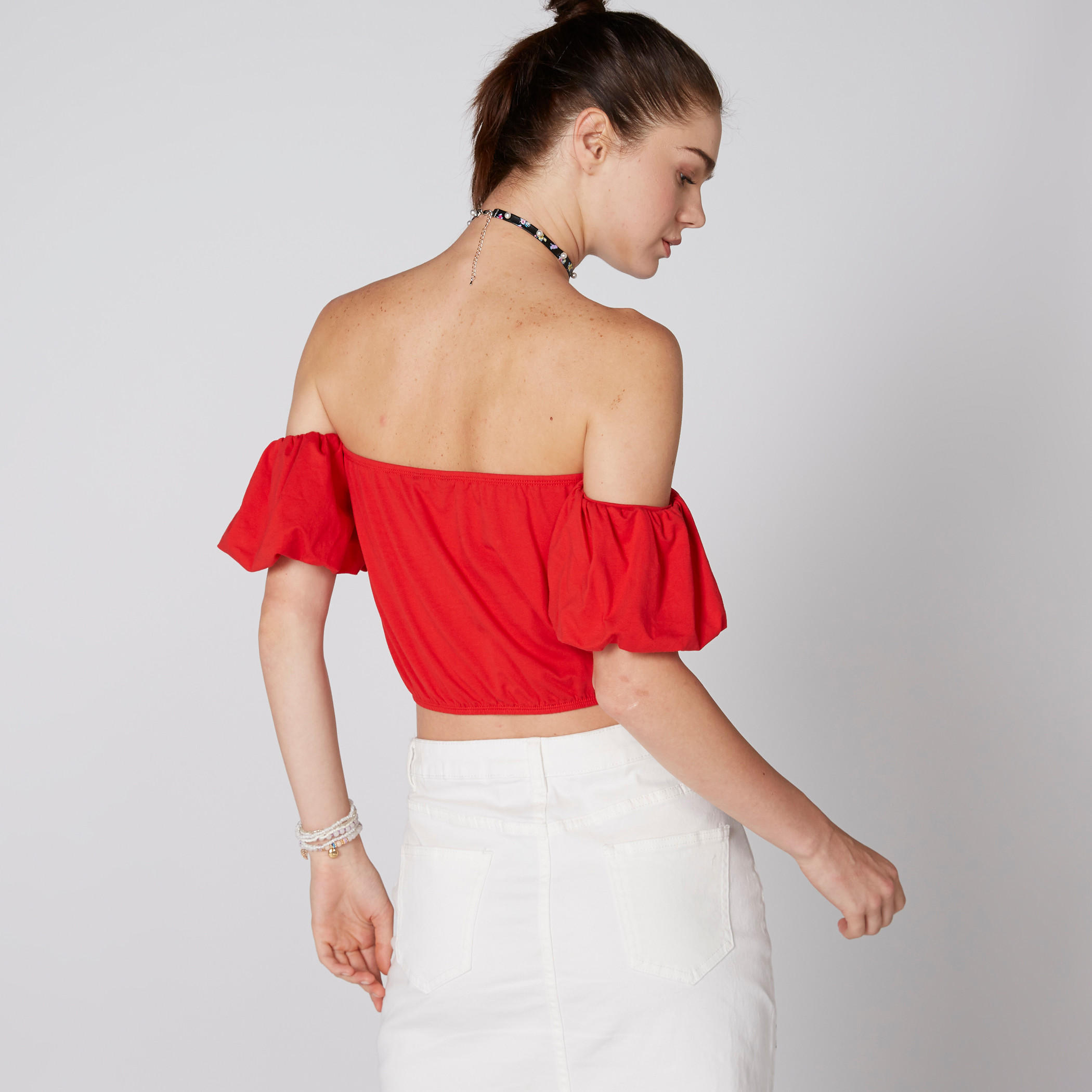 Off Shoulder Crop Top with Elasticised Hem-women-clothing-shirtsandblouses-blouses-image-2