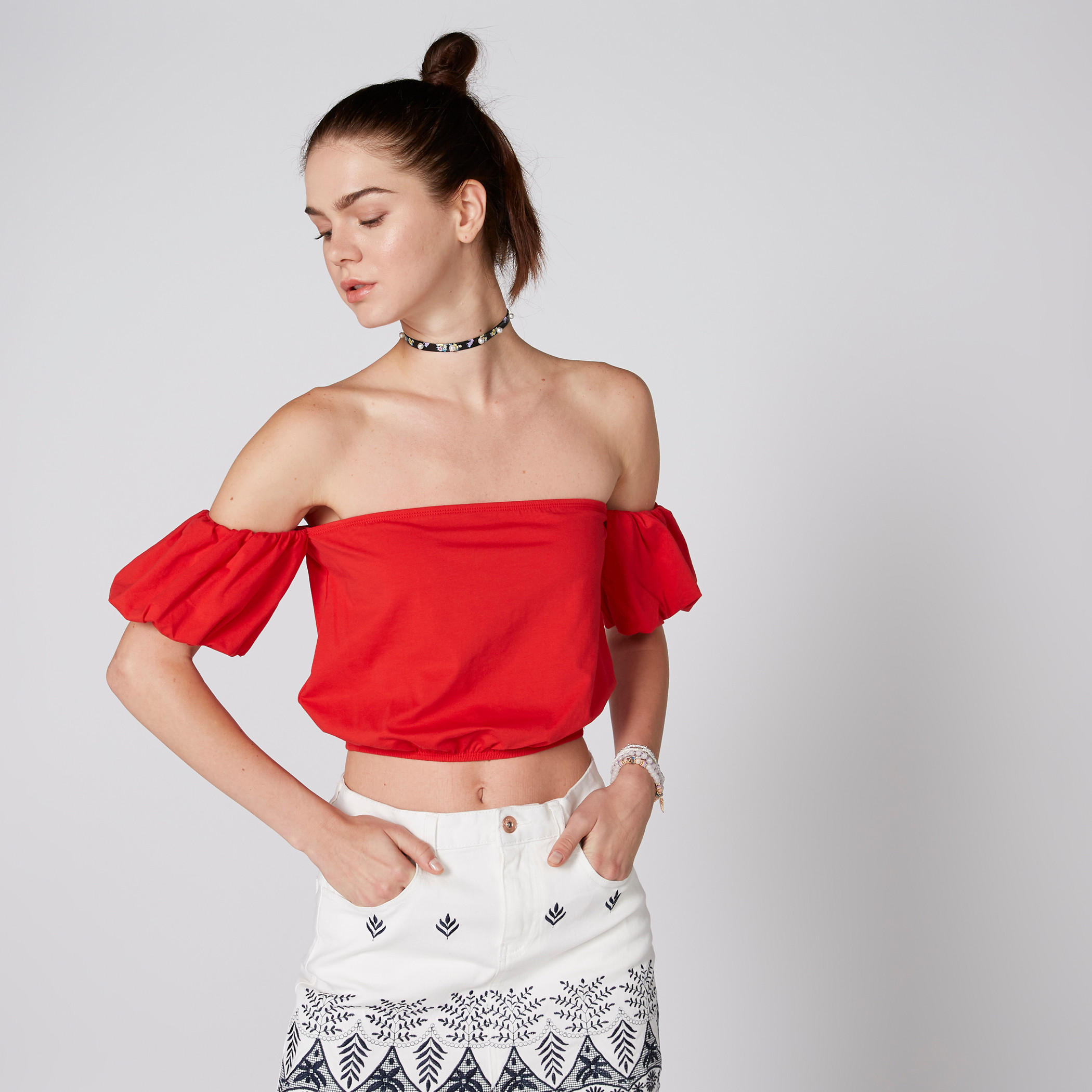 Off Shoulder Crop Top with Elasticised Hem-women-clothing-shirtsandblouses-blouses-image-3