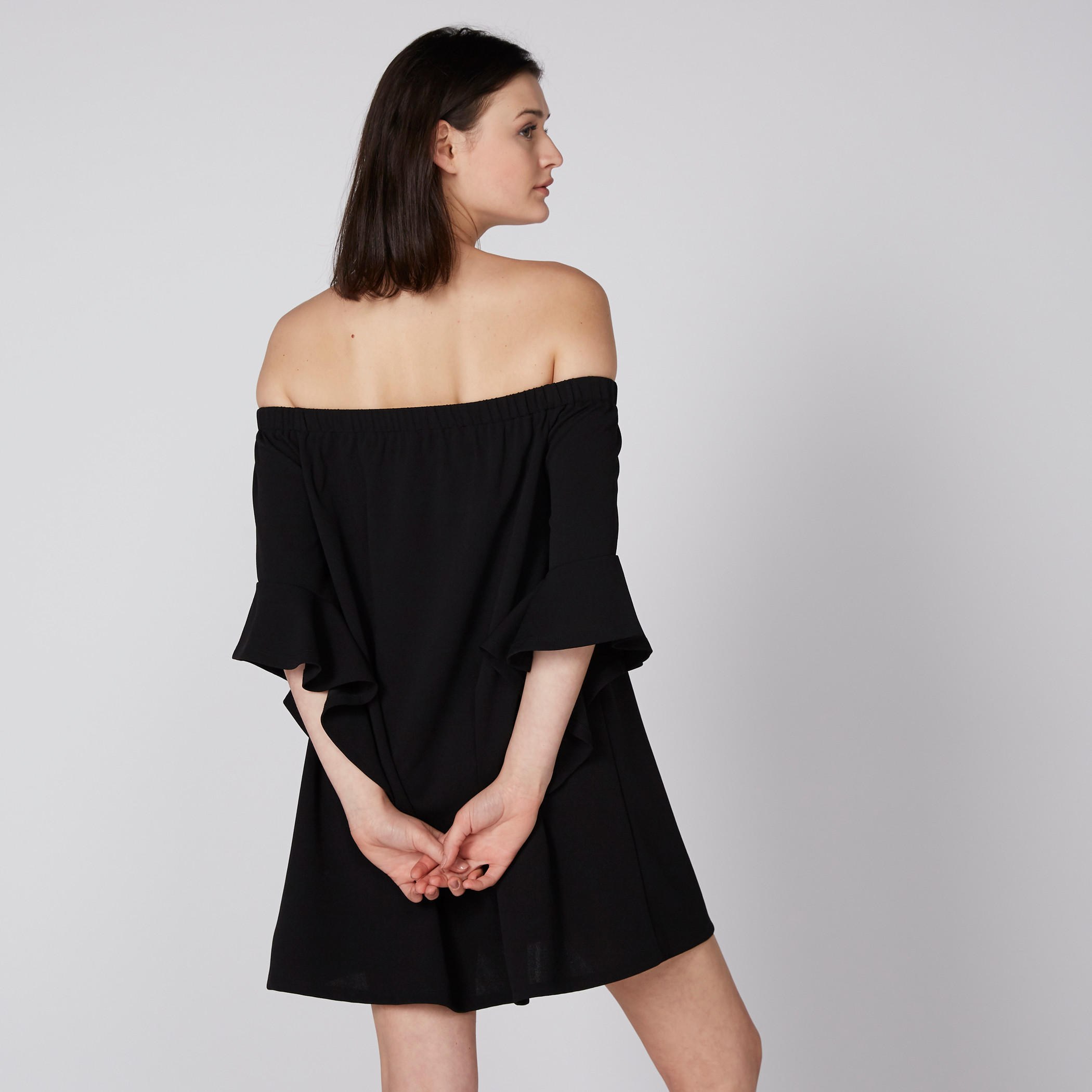 فستان مكشوف الأكتاف بأكمام طبقات-women-clothing-dresses-image-2