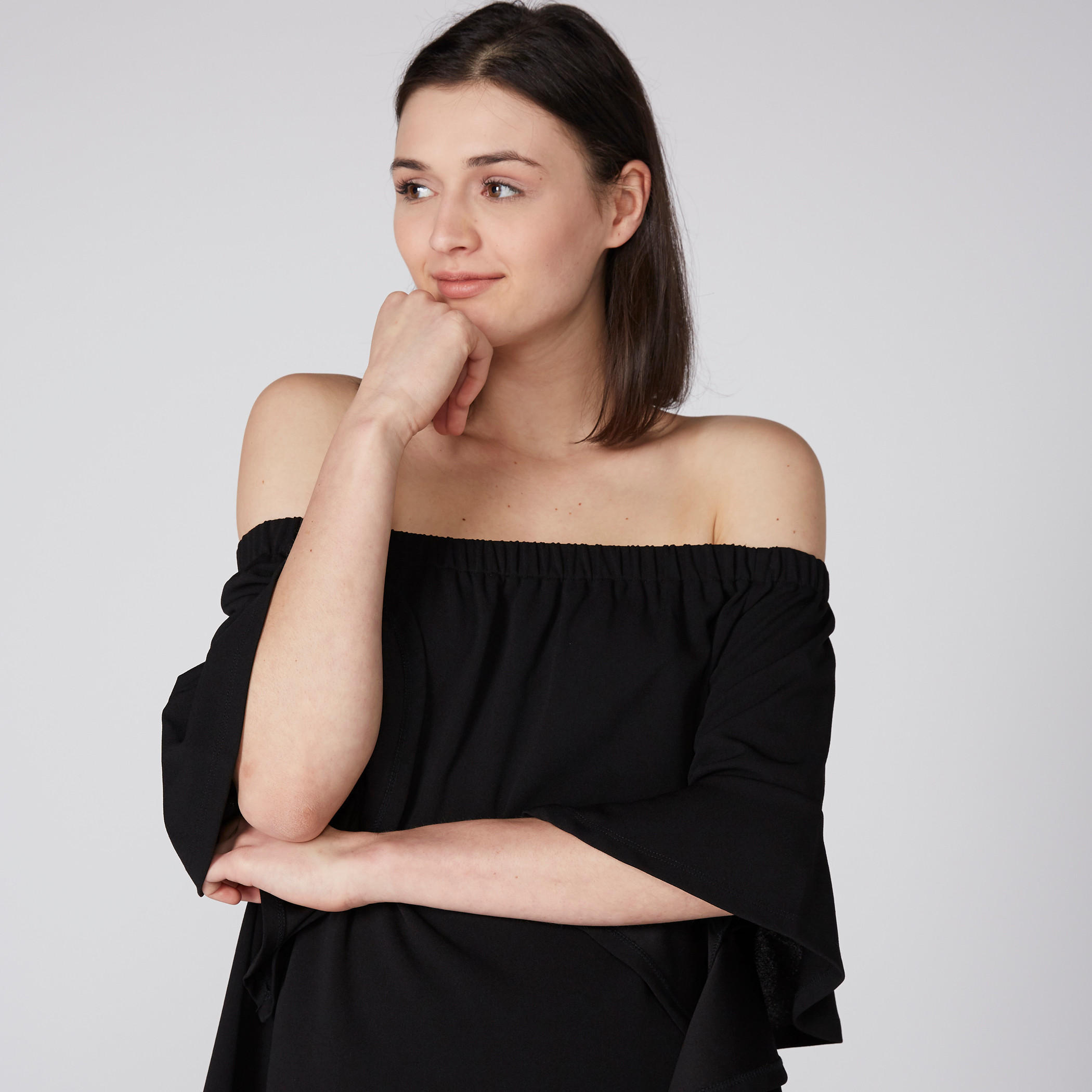 فستان مكشوف الأكتاف بأكمام طبقات-women-clothing-dresses-image-3