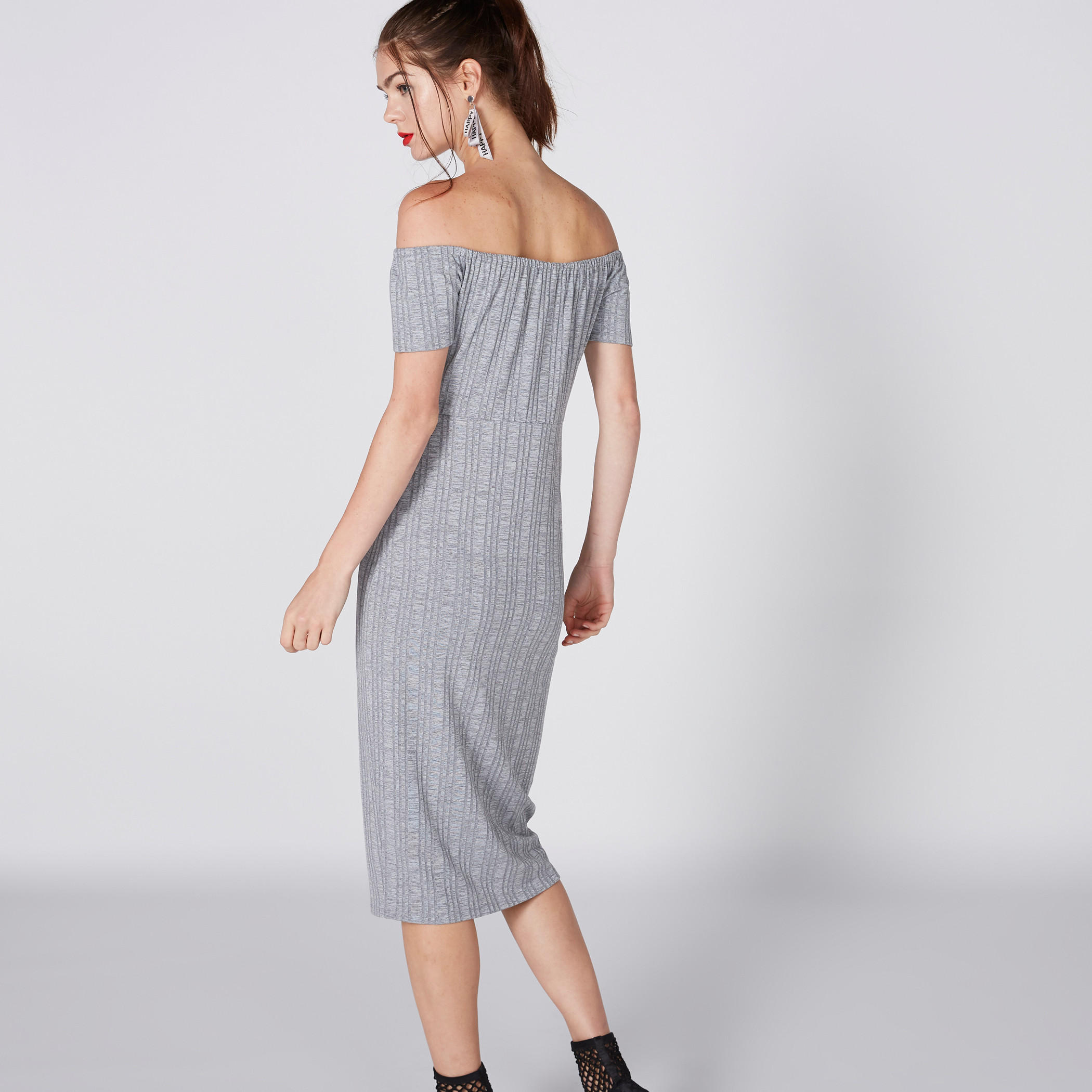 فستان مضلّع متوسط الطول بأكتاف مكشوفة وسحّاب إغلاق-women-clothing-dresses-image-2