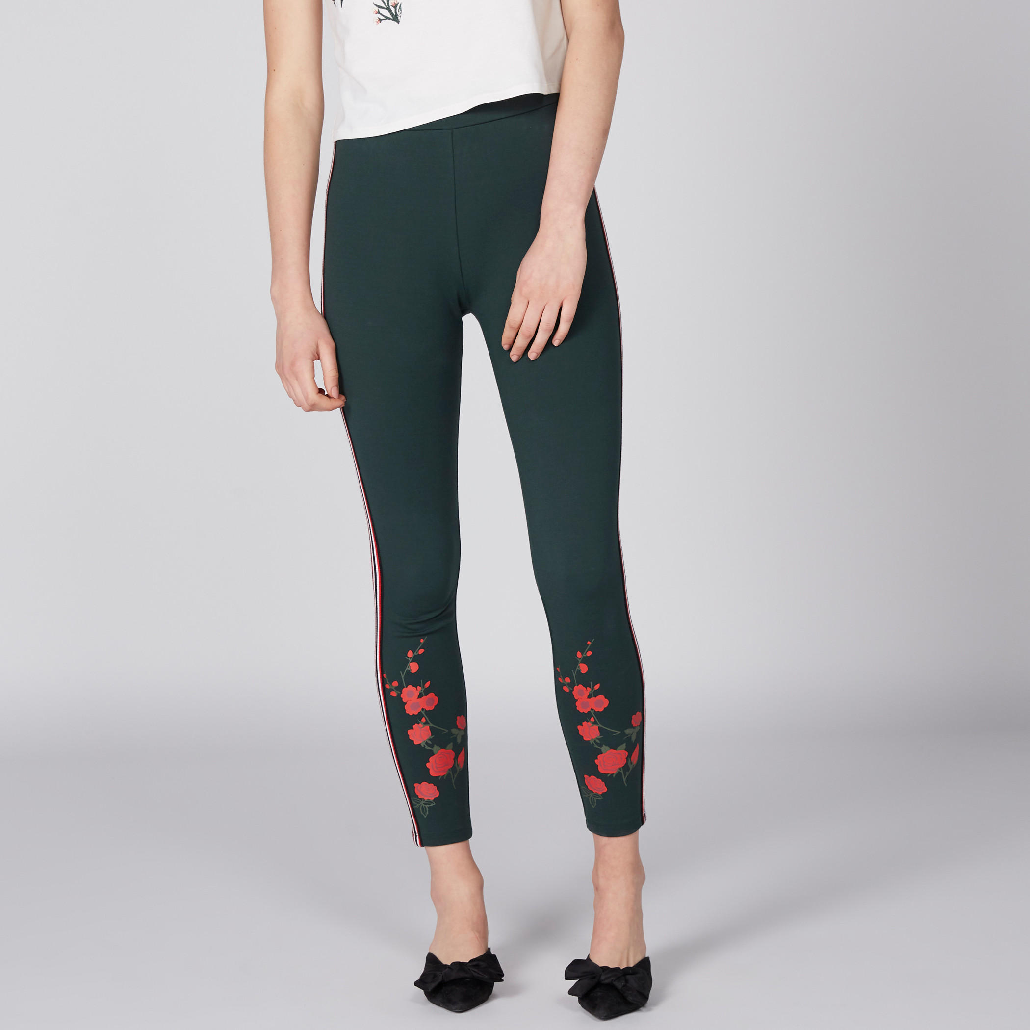 بنطال ليقنز طويل بخصر مطّاطي وطبعات-women-clothing-bottoms-leggings-image-1