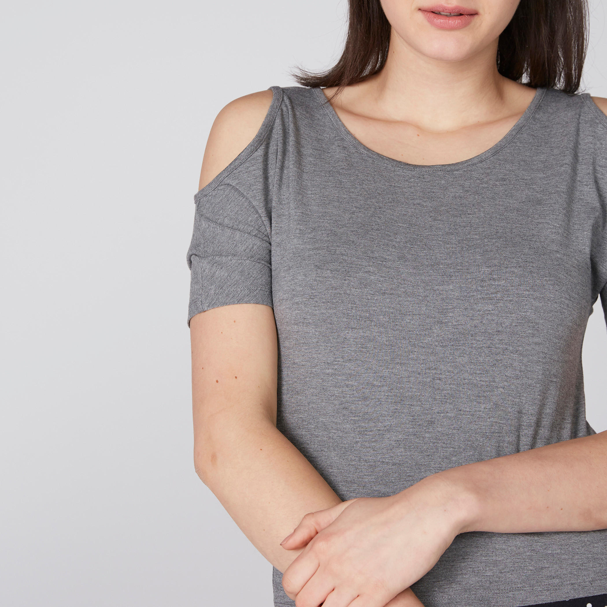 Cold Shoulder Top with Short Sleeves-women-clothing-shirtsandblouses-blouses-image-2