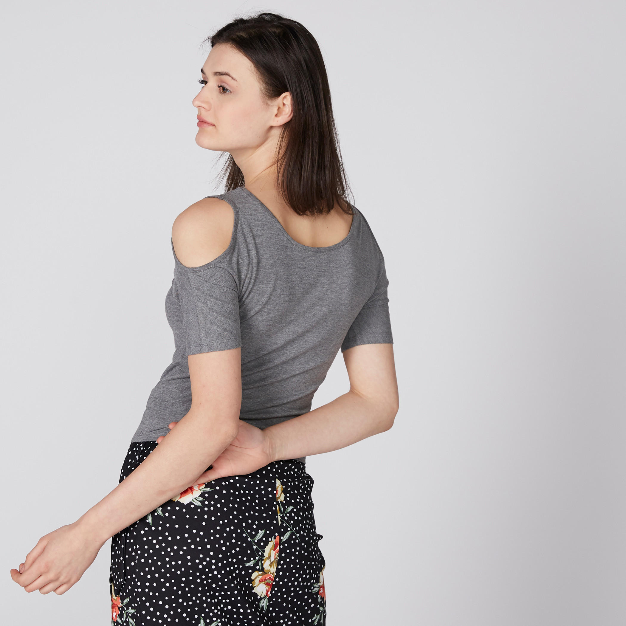 Cold Shoulder Top with Short Sleeves-women-clothing-shirtsandblouses-blouses-image-3