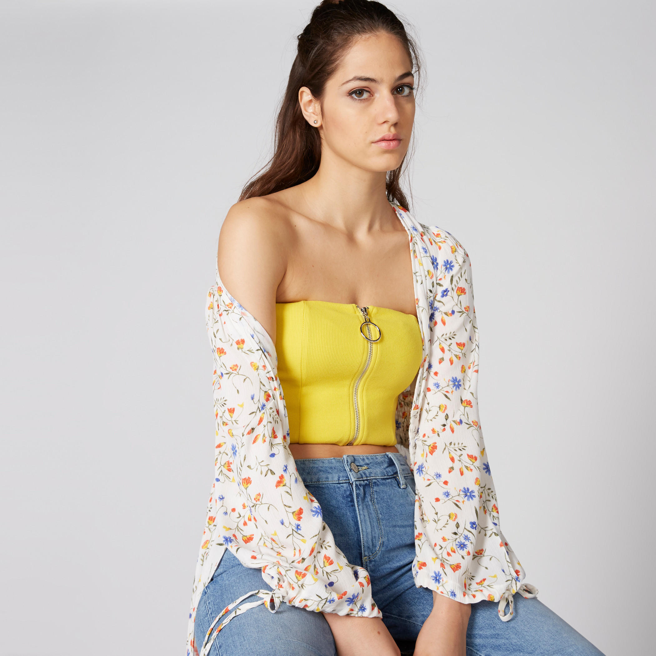 بلوزة قصيرة مضلعة بسحاب-women-clothing-shirtsandblouses-blouses-image-1