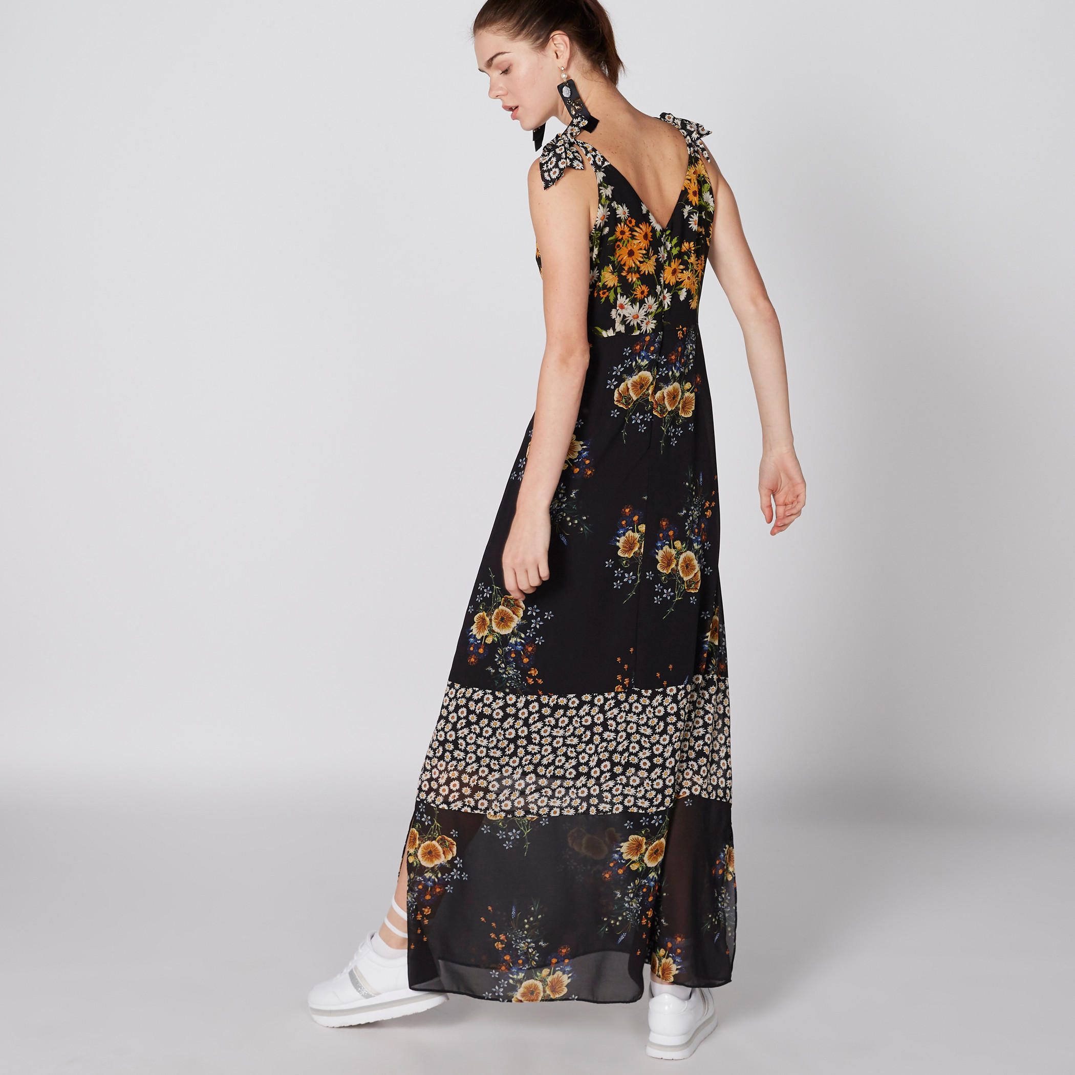 فستان طويل دون أكمام برباط وطبعات أزهار-women-clothing-dresses-image-3