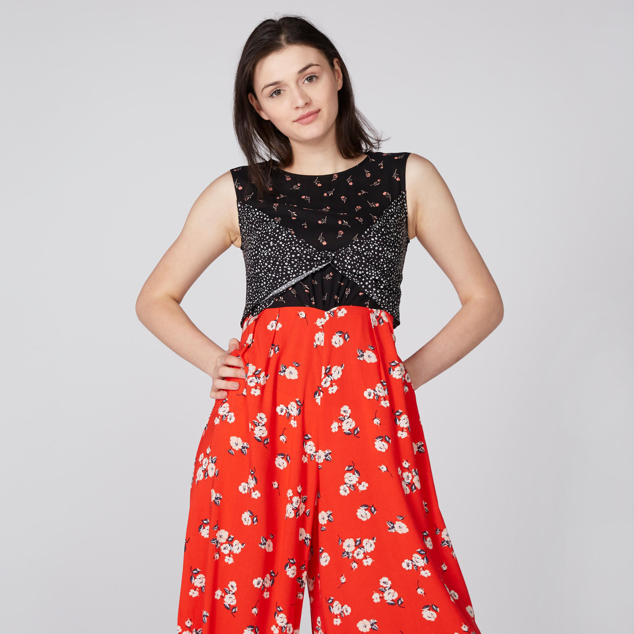 أفرول طويل دون أكمام بطبعات أزهار-women-clothing-jumpsuits-image-1
