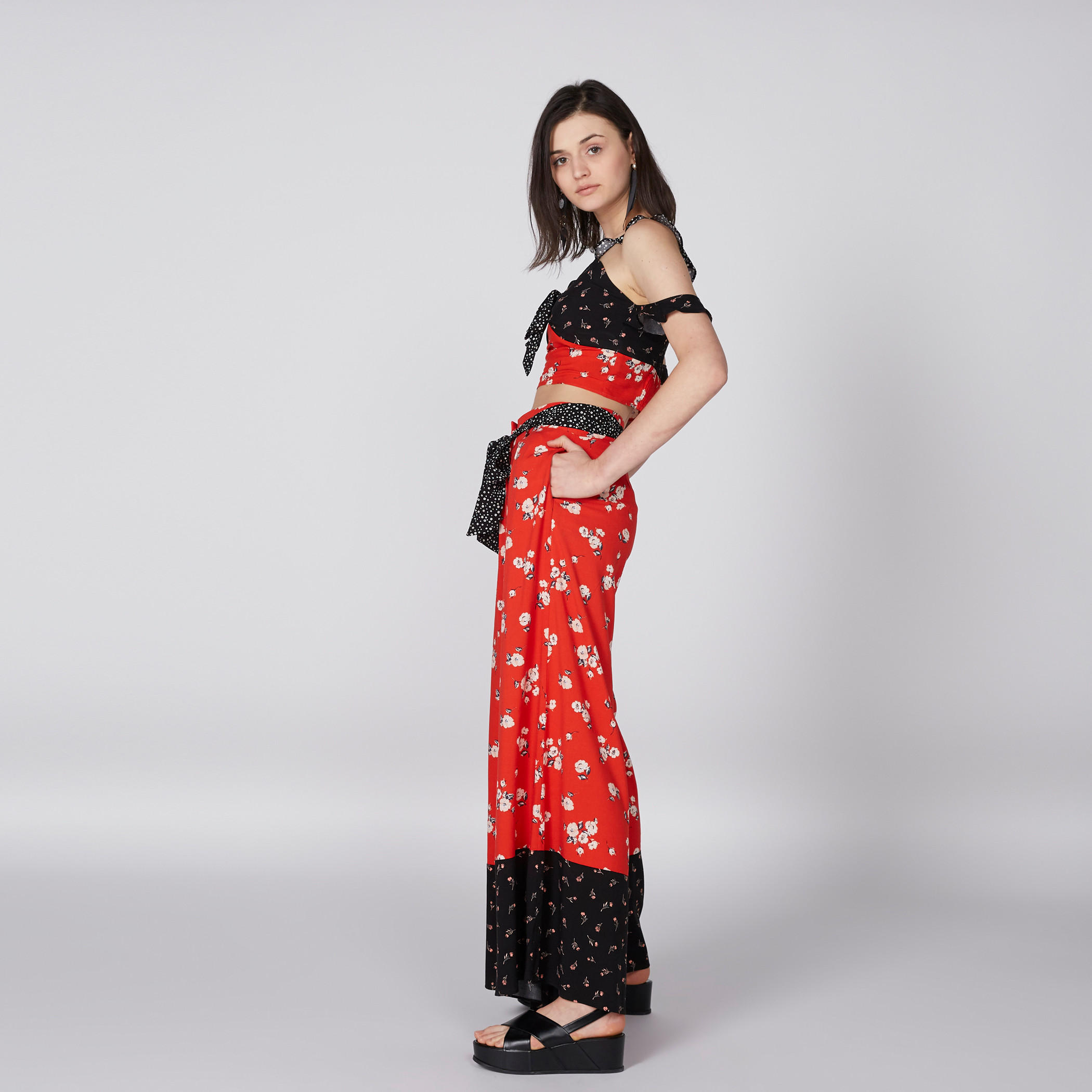 Printed Palazzo Pants with Tie Up Belt-women-clothing-bottoms-trousers-image-2