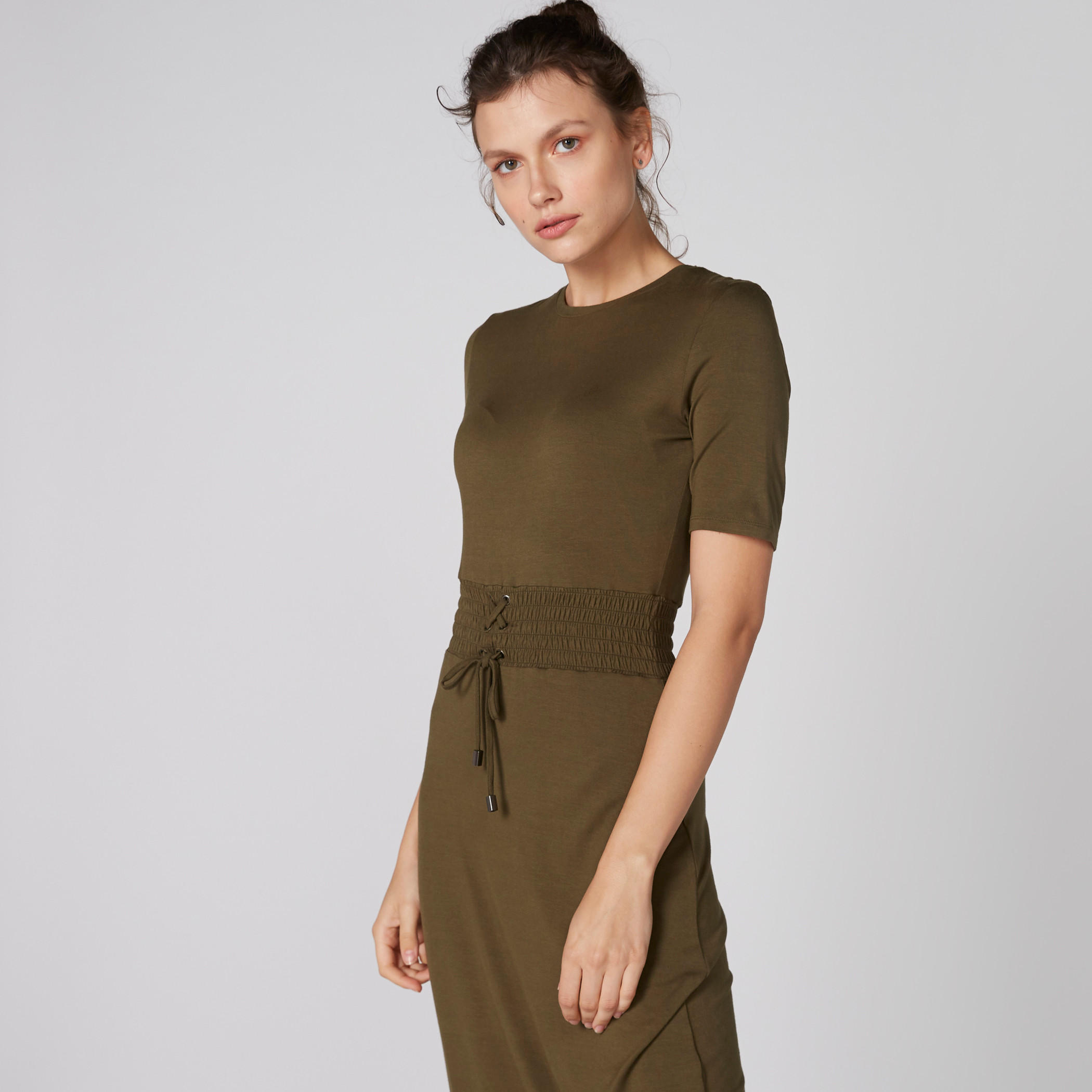 فستان ماكسي بياقة مستديرة وفتحة جانبية-women-clothing-dresses-image-4