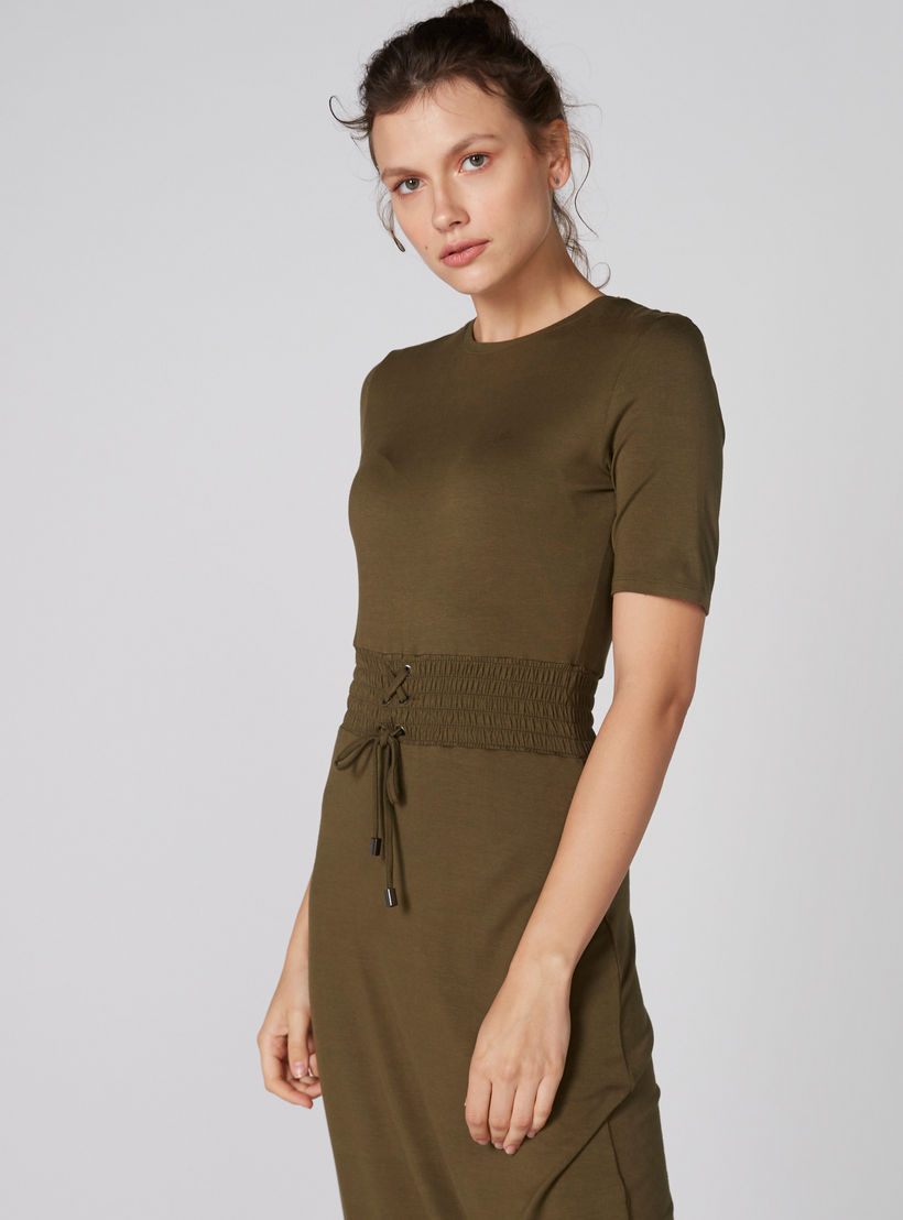 فستان ماكسي بياقة مستديرة وفتحة جانبية-women-clothing-dresses-image-4