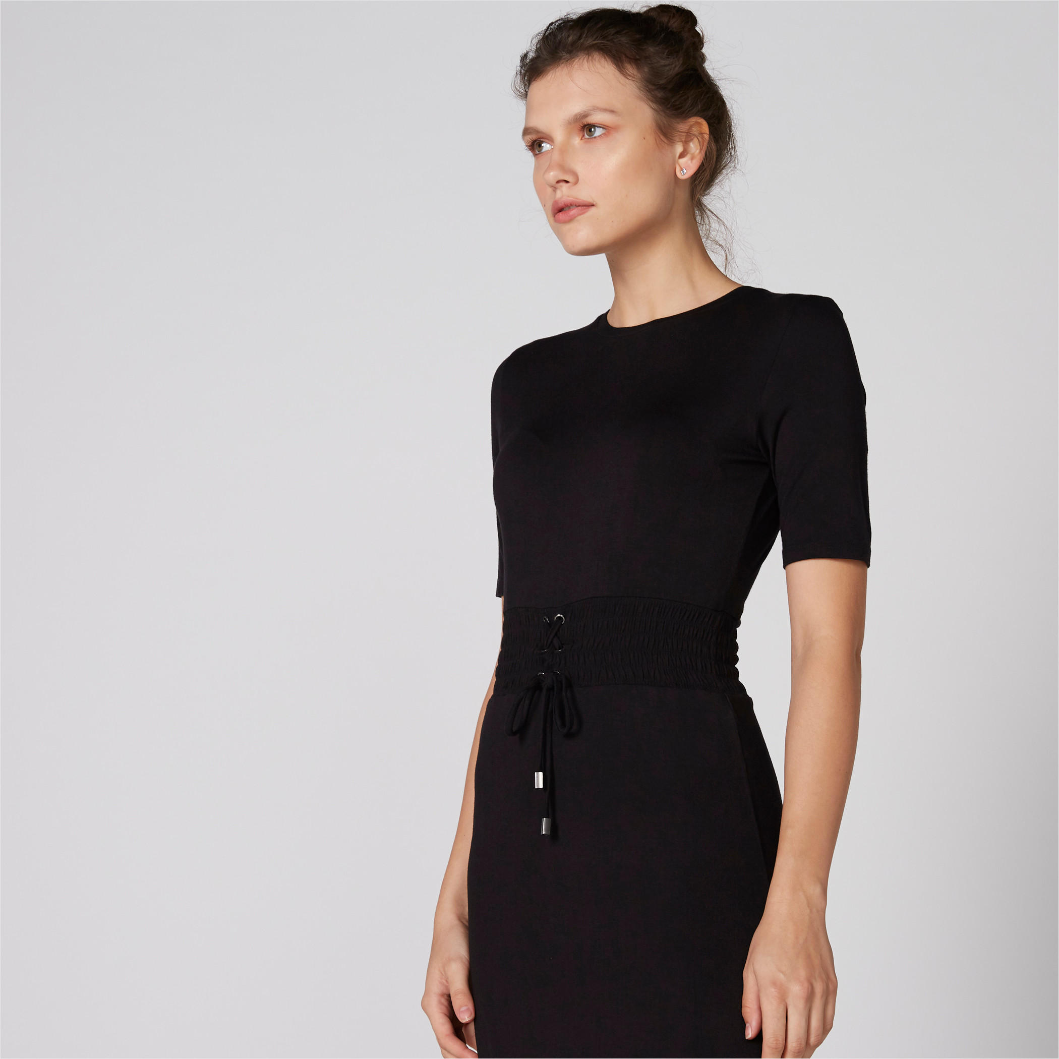 فستان ماكسي بياقة مستديرة وفتحة جانبية-women-clothing-dresses-image-4